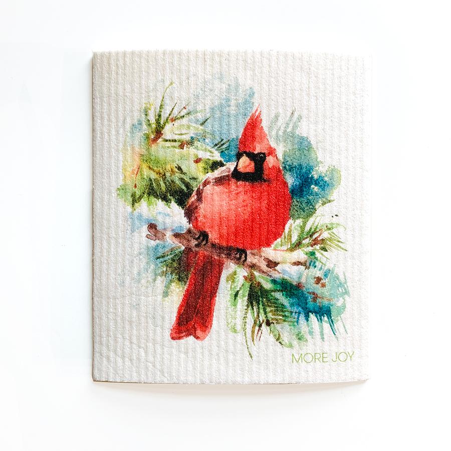 Cardinal Bird Swedish Dishcloth by sweetgum home, LLC - main product image for Resin Society