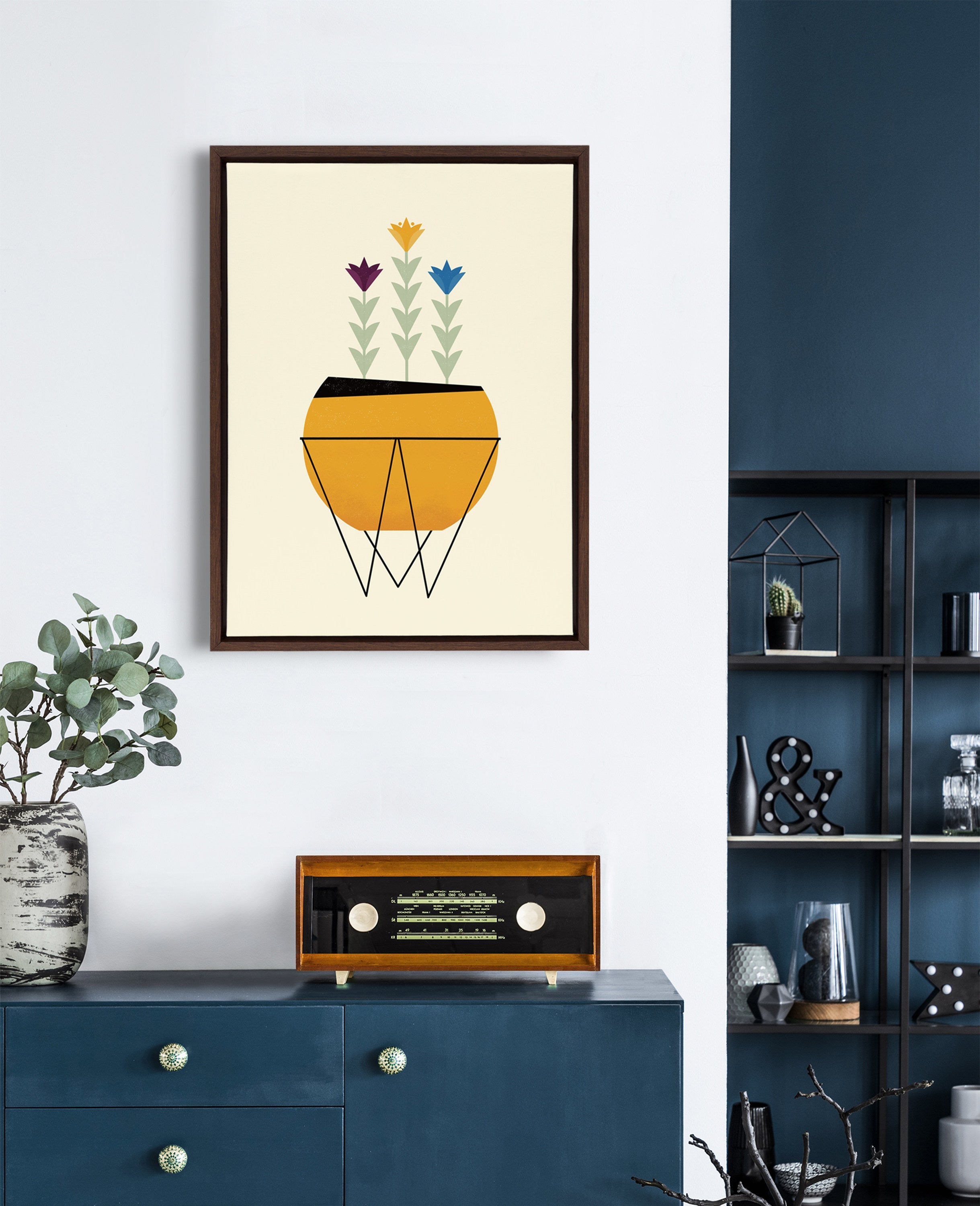 Sylvie Modern Planter Framed Canvas by kateandlaurel - product image 7 for Resin Society