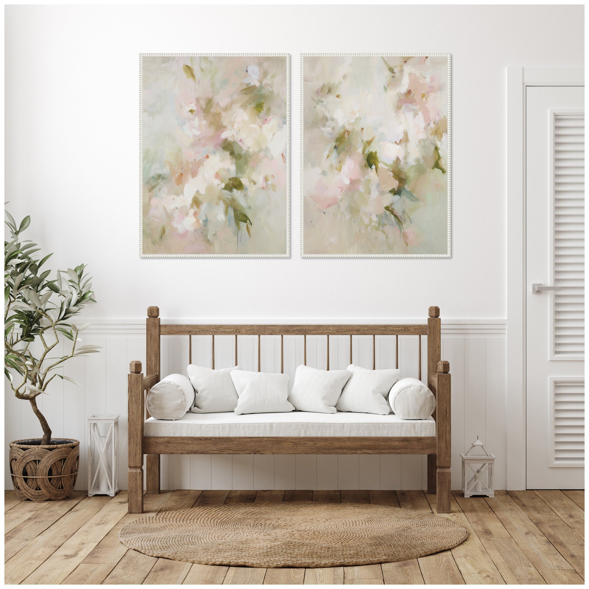 Bloom No.
1 & No.
2 2 Piece Framed Canvas Wall Art Set by Amy Lighthall