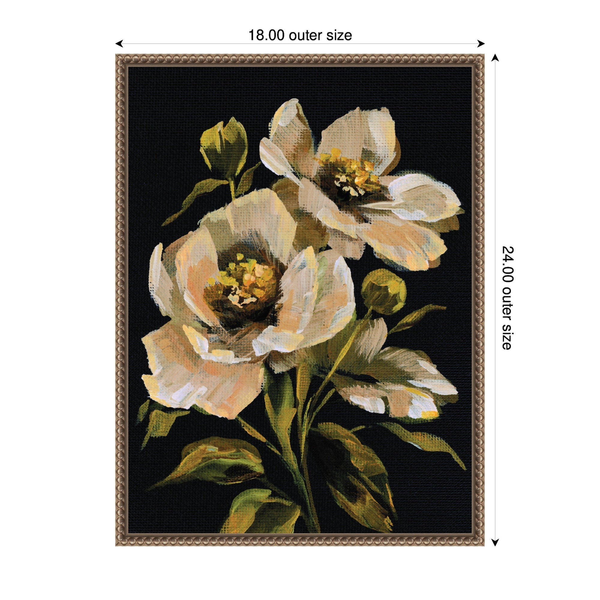 Sylvie Moody Floral 8 Framed Canvas by Annie Quigley