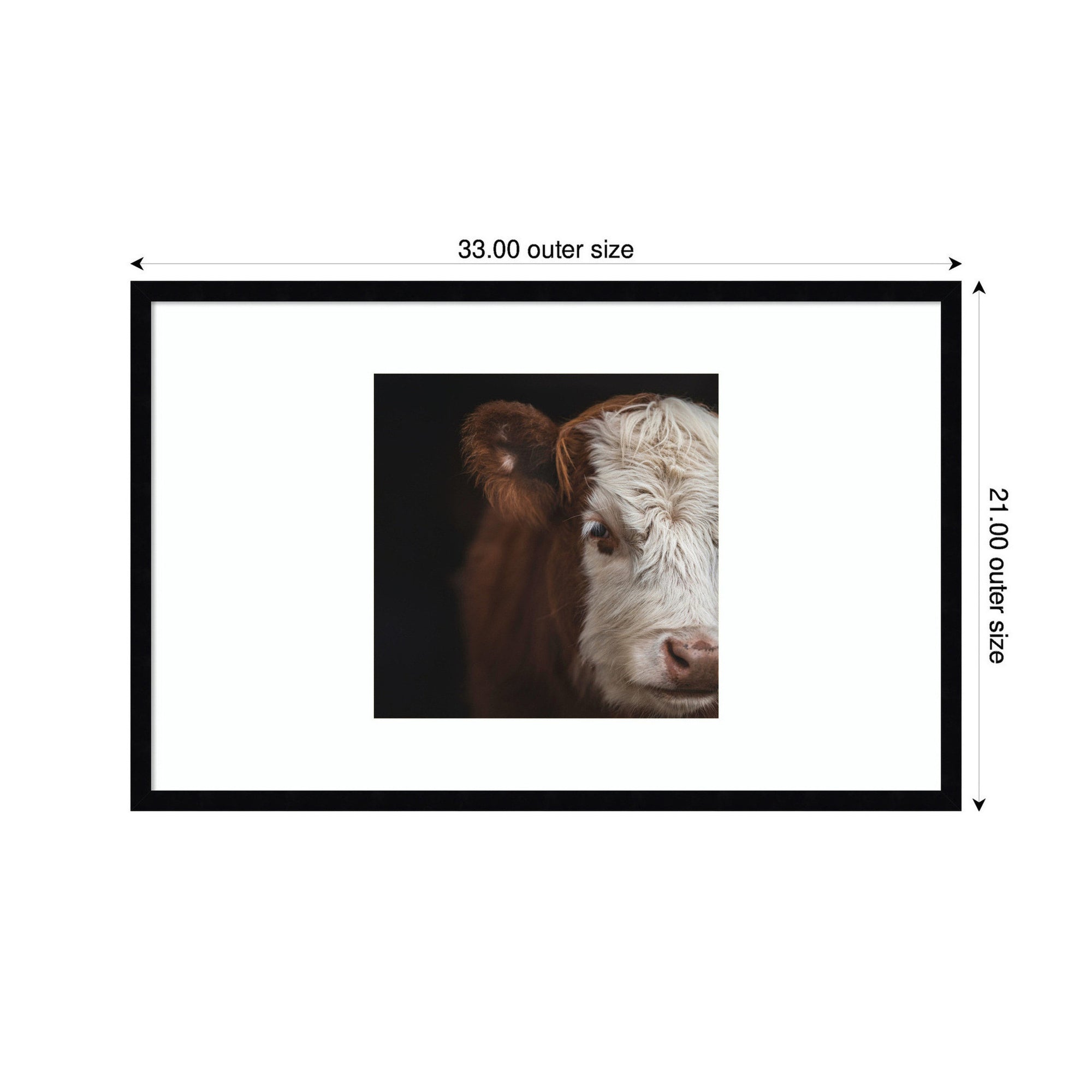 Cow Close by Emiko and Mark Franzen F2 Images Framed Wall Art Print