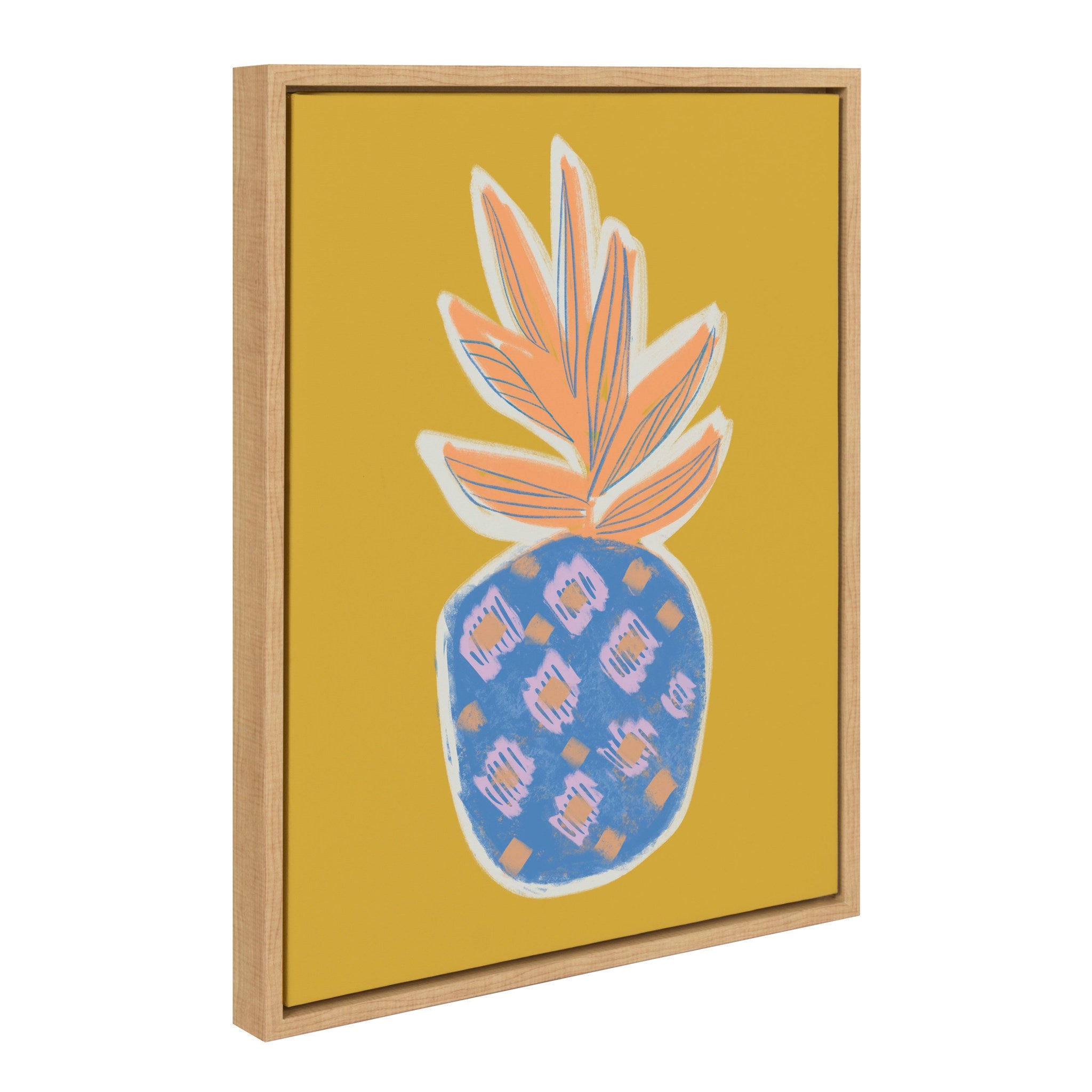 Sylvie Blue Pineapple Framed Canvas by kateandlaurel - product image 2 for Resin Society