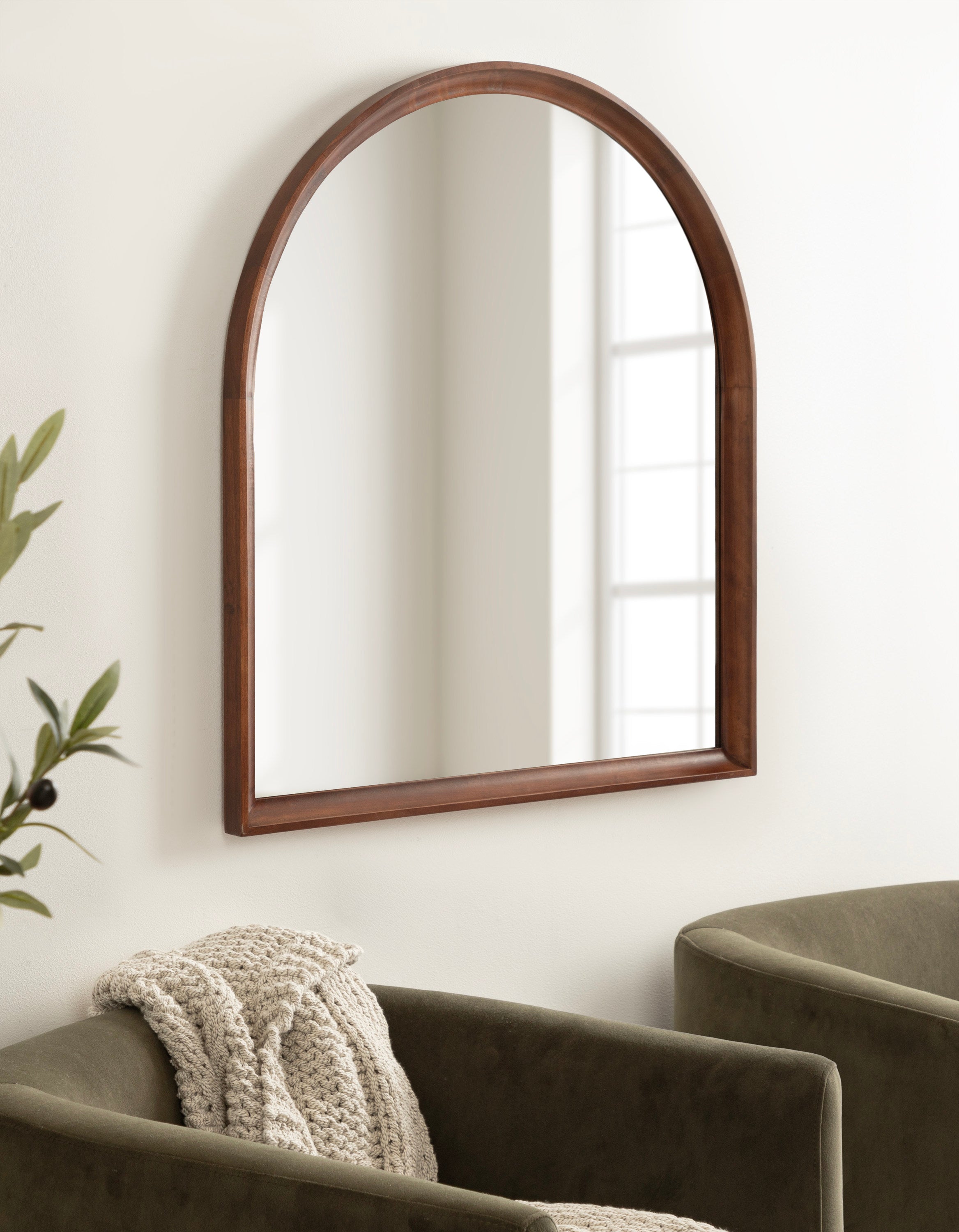 Hatherleigh Arch Wood Wall Mirror