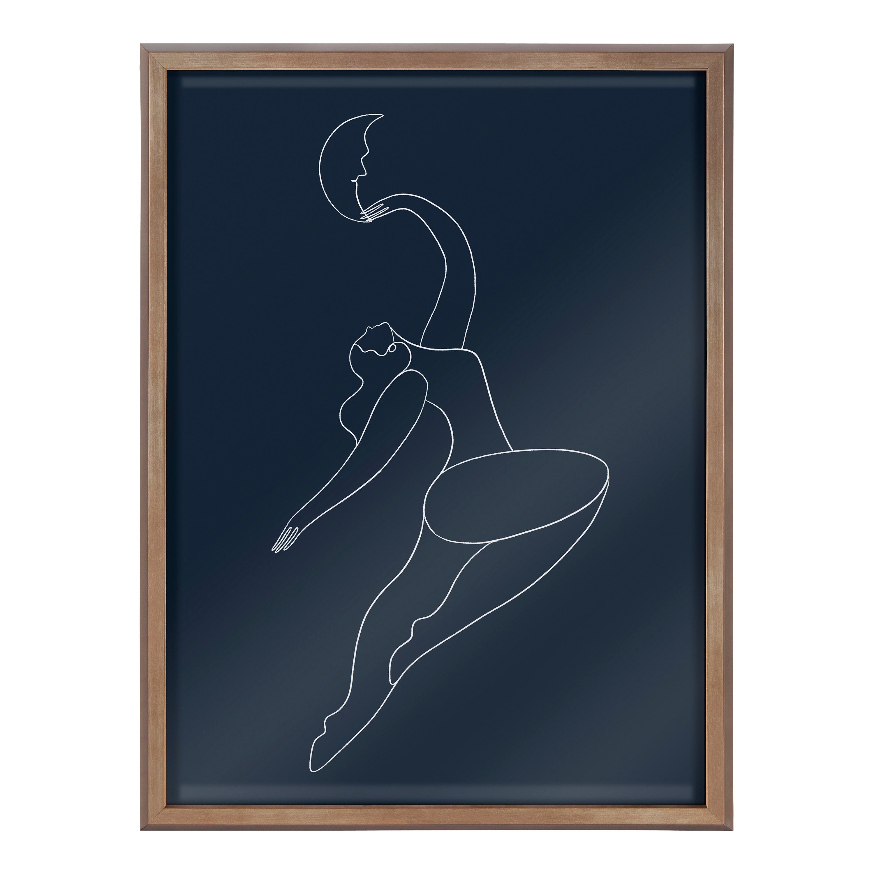 Blake Sometimes When you Fall You Fly Blue Framed Printed Glass by kateandlaurel - product image 2 for Resin Society