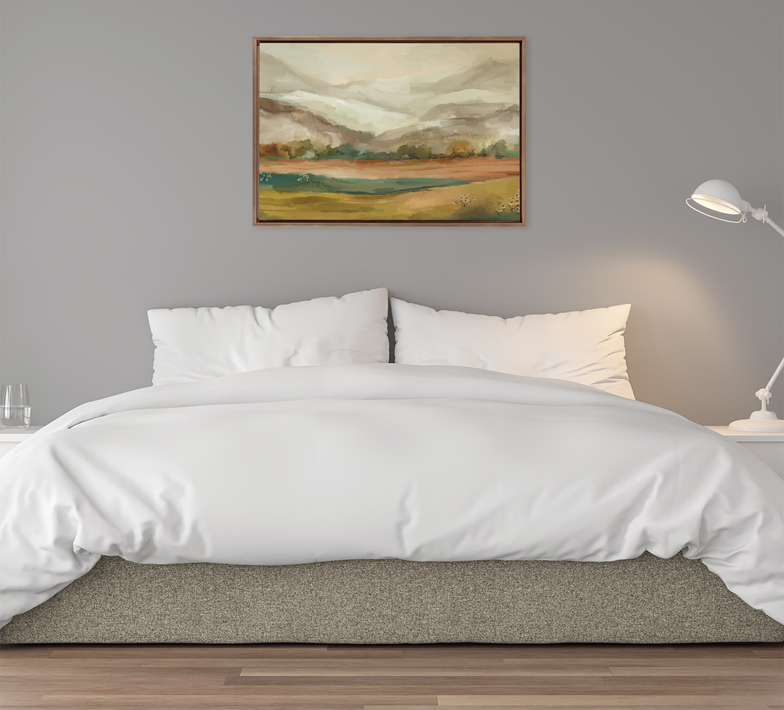 Sylvie Mountainscape Framed Canvas by Annie Quigley