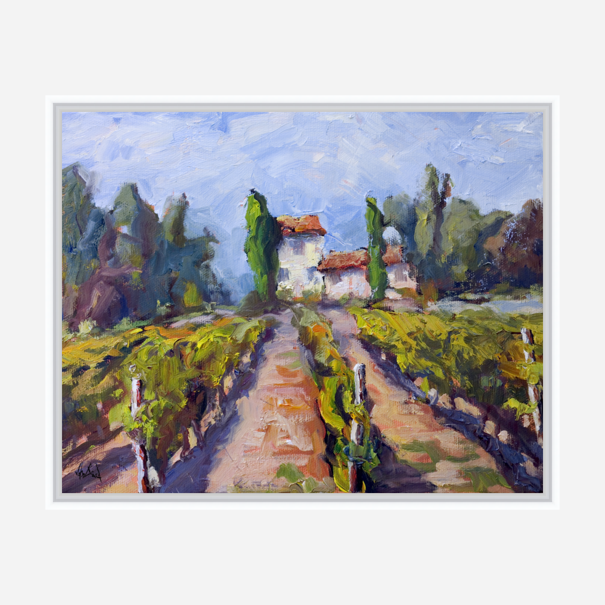 Chablis Vineyard Artist Enhanced Canvas Print by John Beard Collection - product image 6 for Resin Society