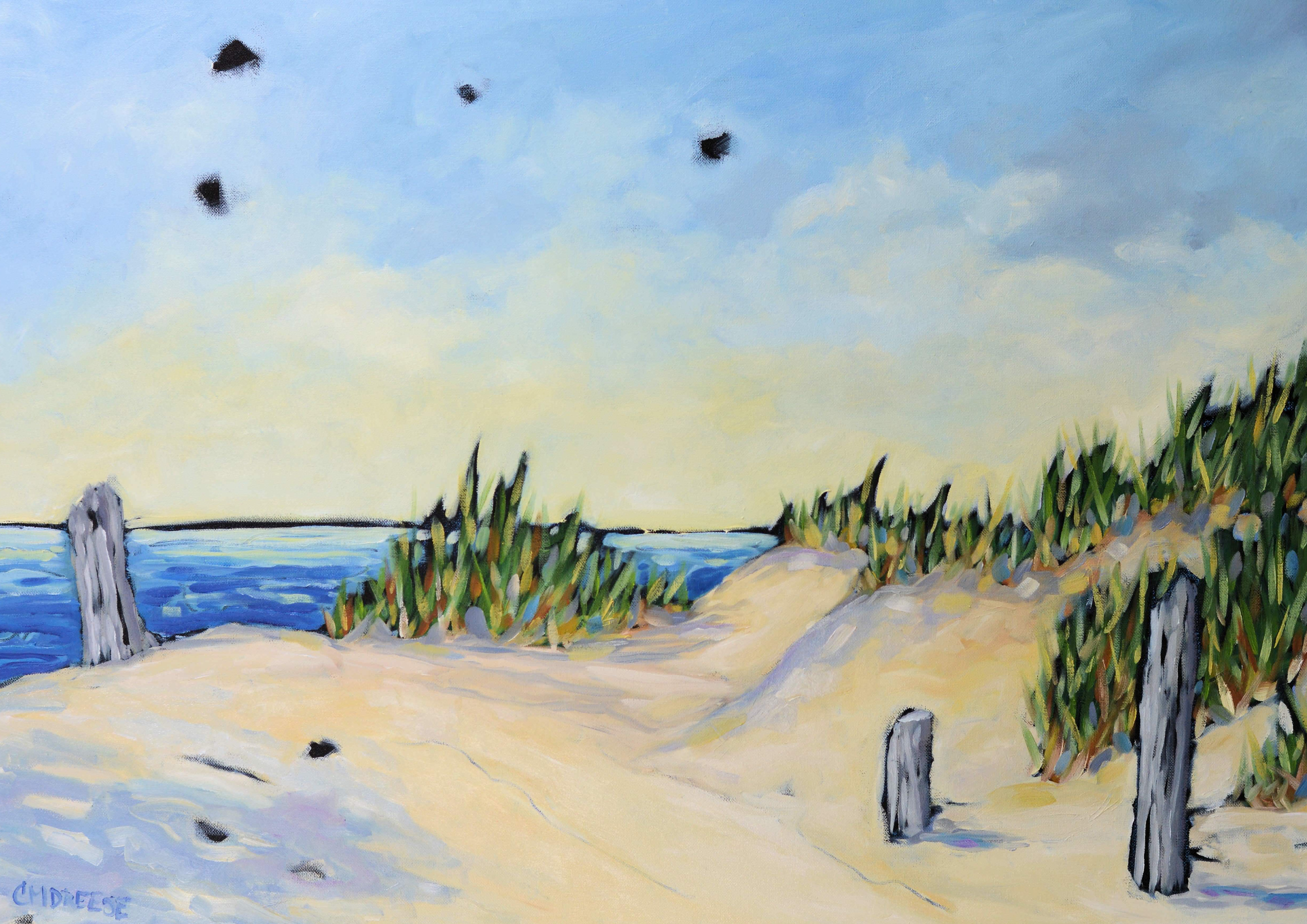 "Peace at the Lake" Beach Glass Art Print by Dreese Fine Art - Resin Society