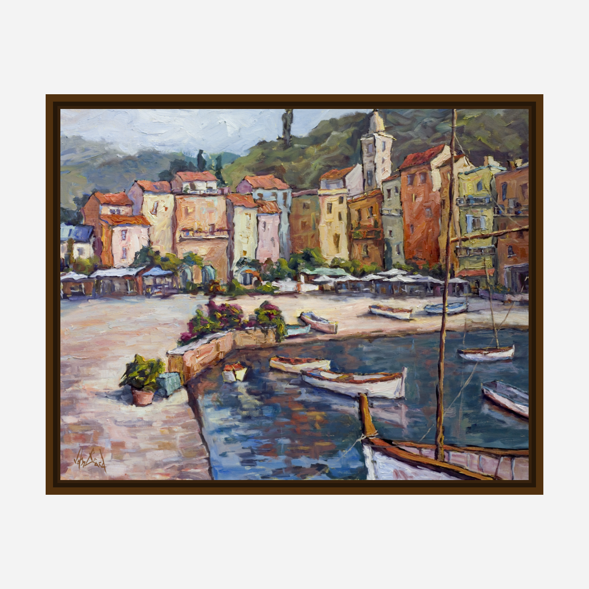 Cinque Terre Enhanced Canvas Print by John Beard Collection - product image 7 for Resin Society
