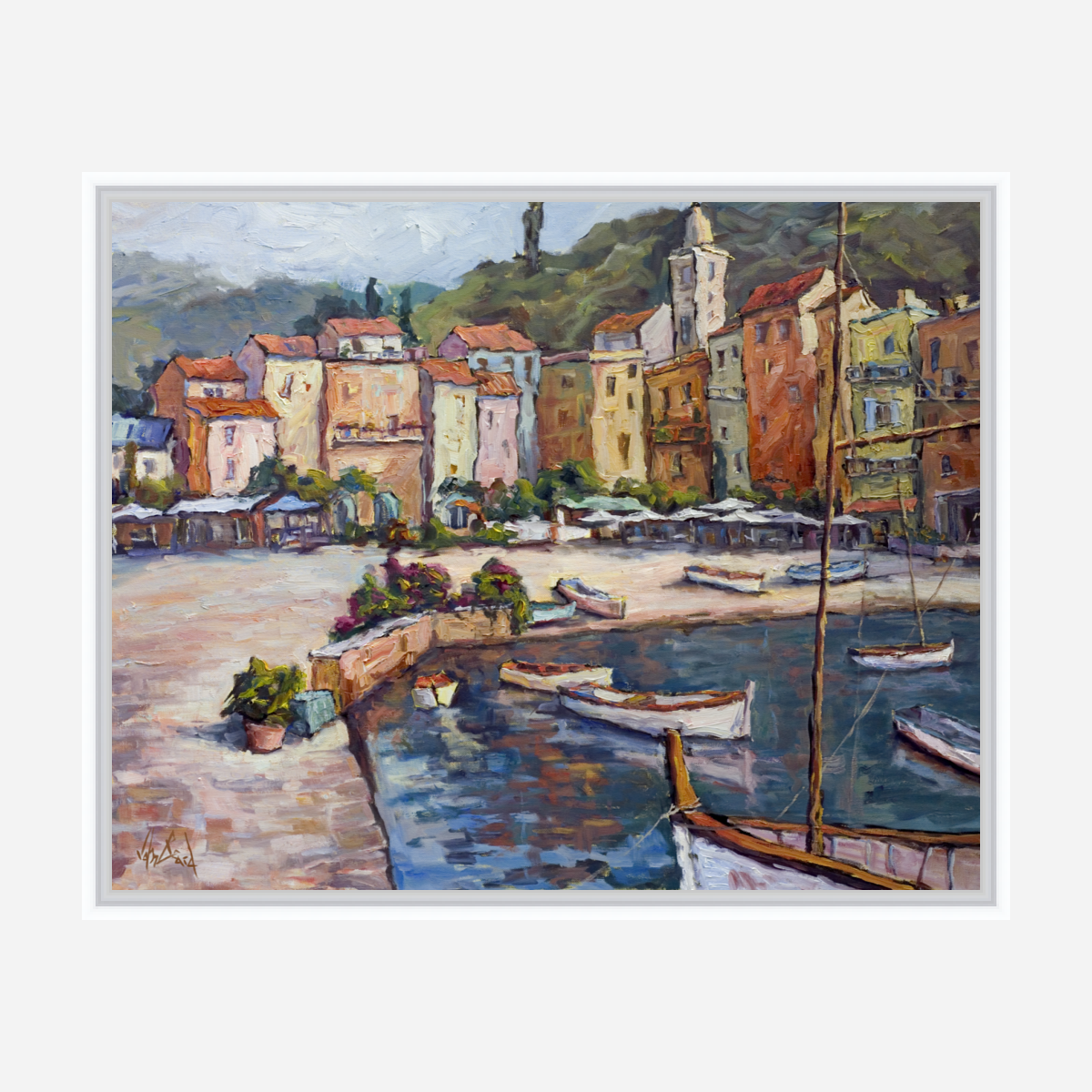 Cinque Terre Enhanced Canvas Print by John Beard Collection - product image 6 for Resin Society