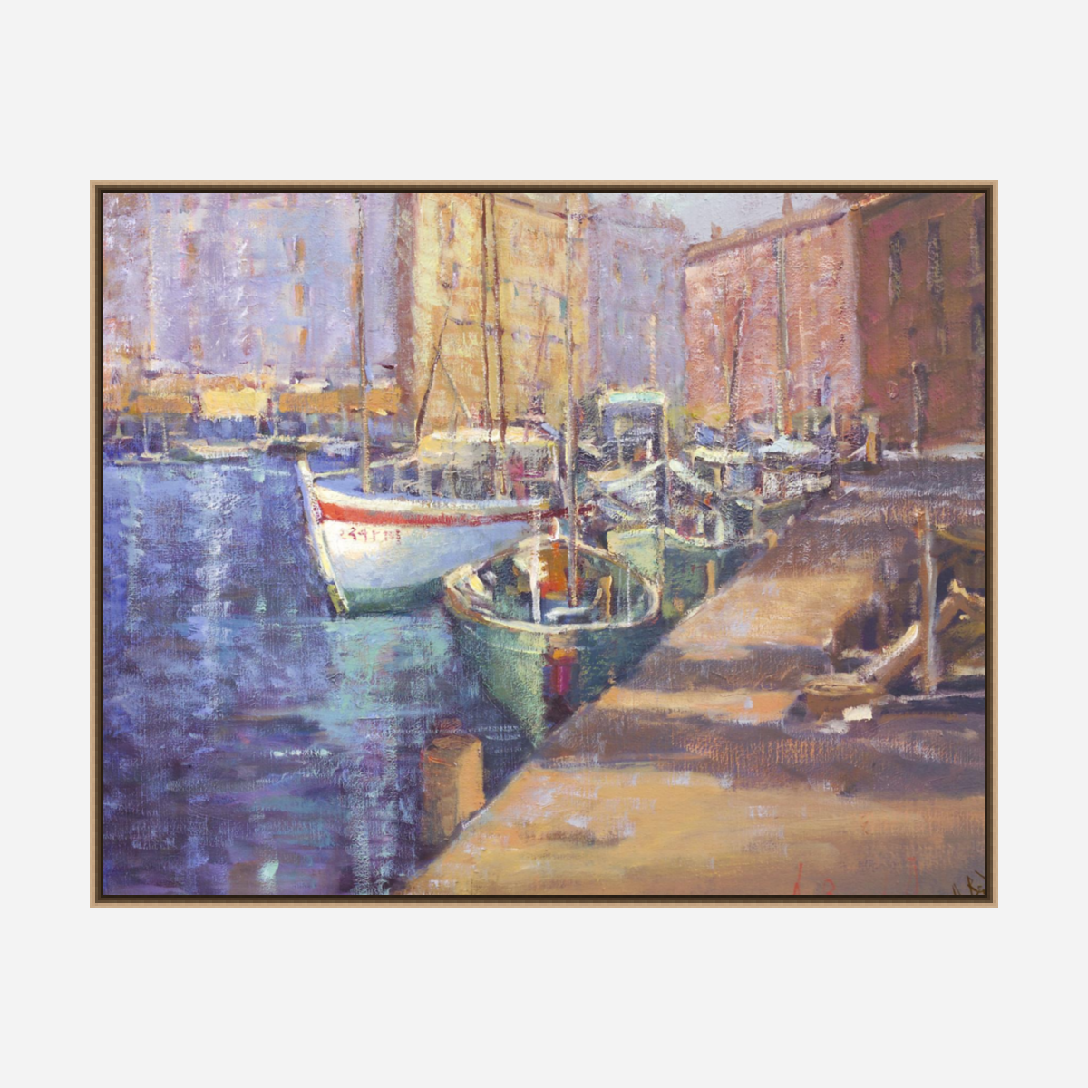 City Harbor Artist Enhanced Canvas Print by John Beard Collection - product image 7 for Resin Society