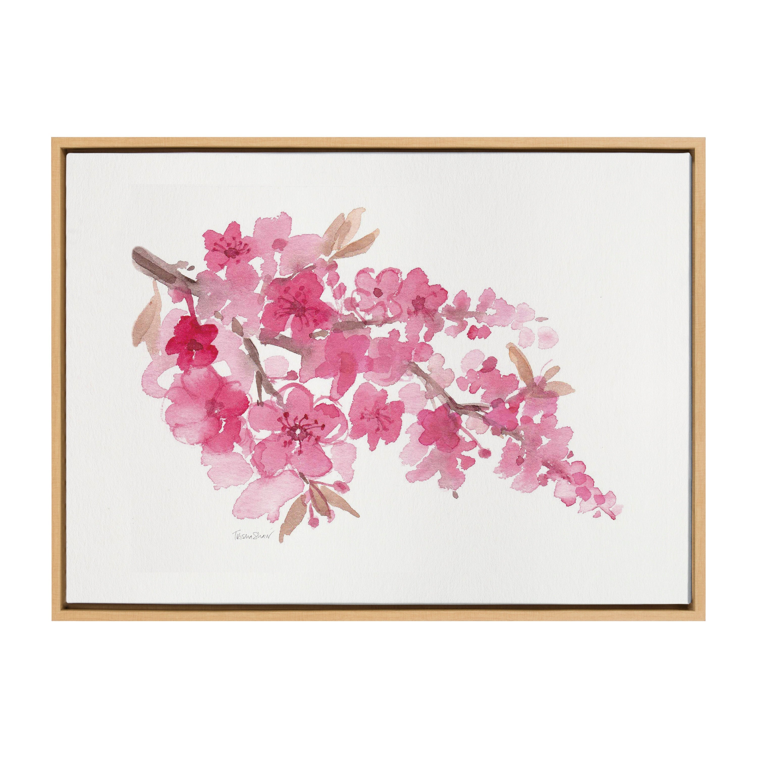 Sylvie Cherry Blossom Framed Canvas by kateandlaurel - product image 10 for Resin Society