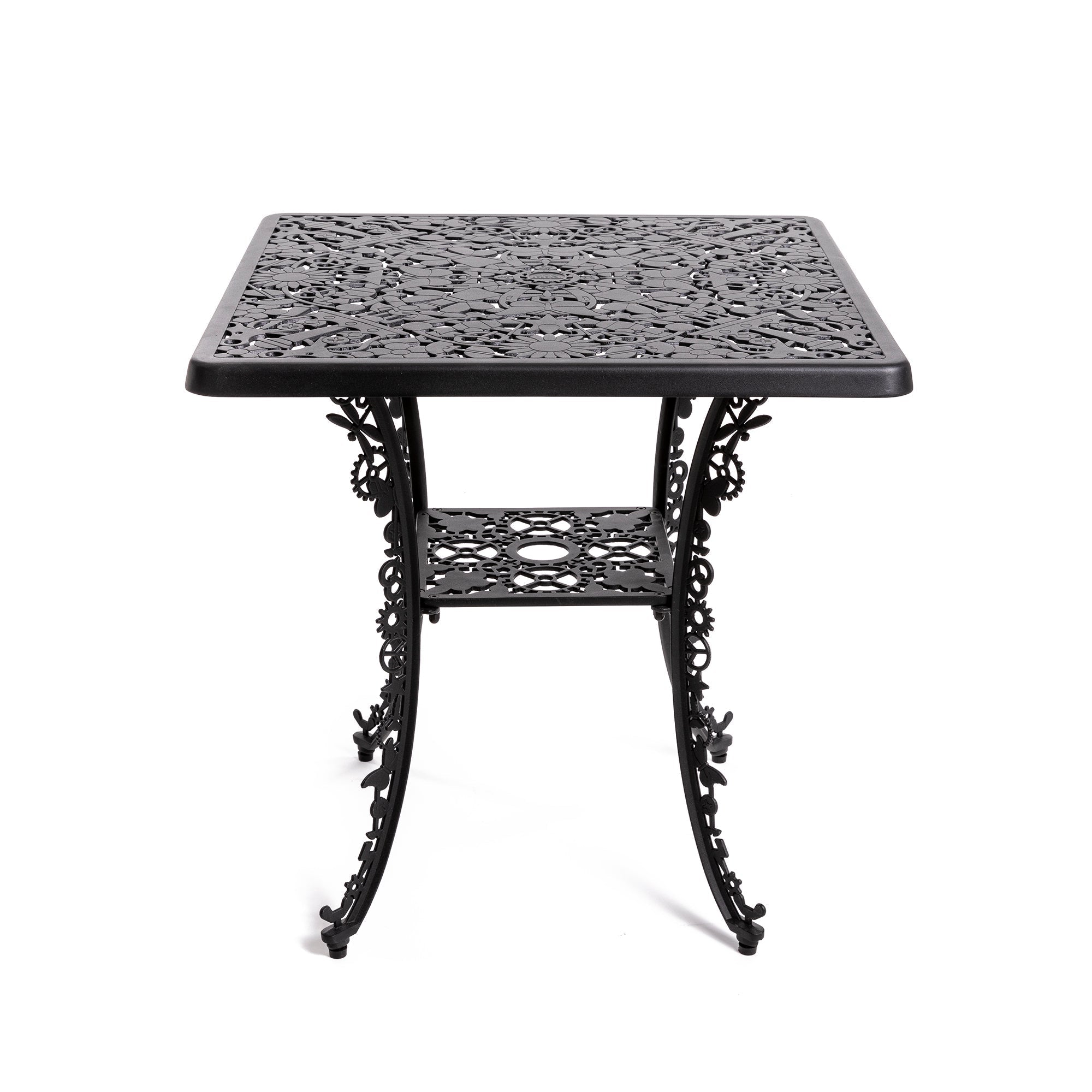Industry Collection Aluminium Square Table Black by DEKOR - Resin Society