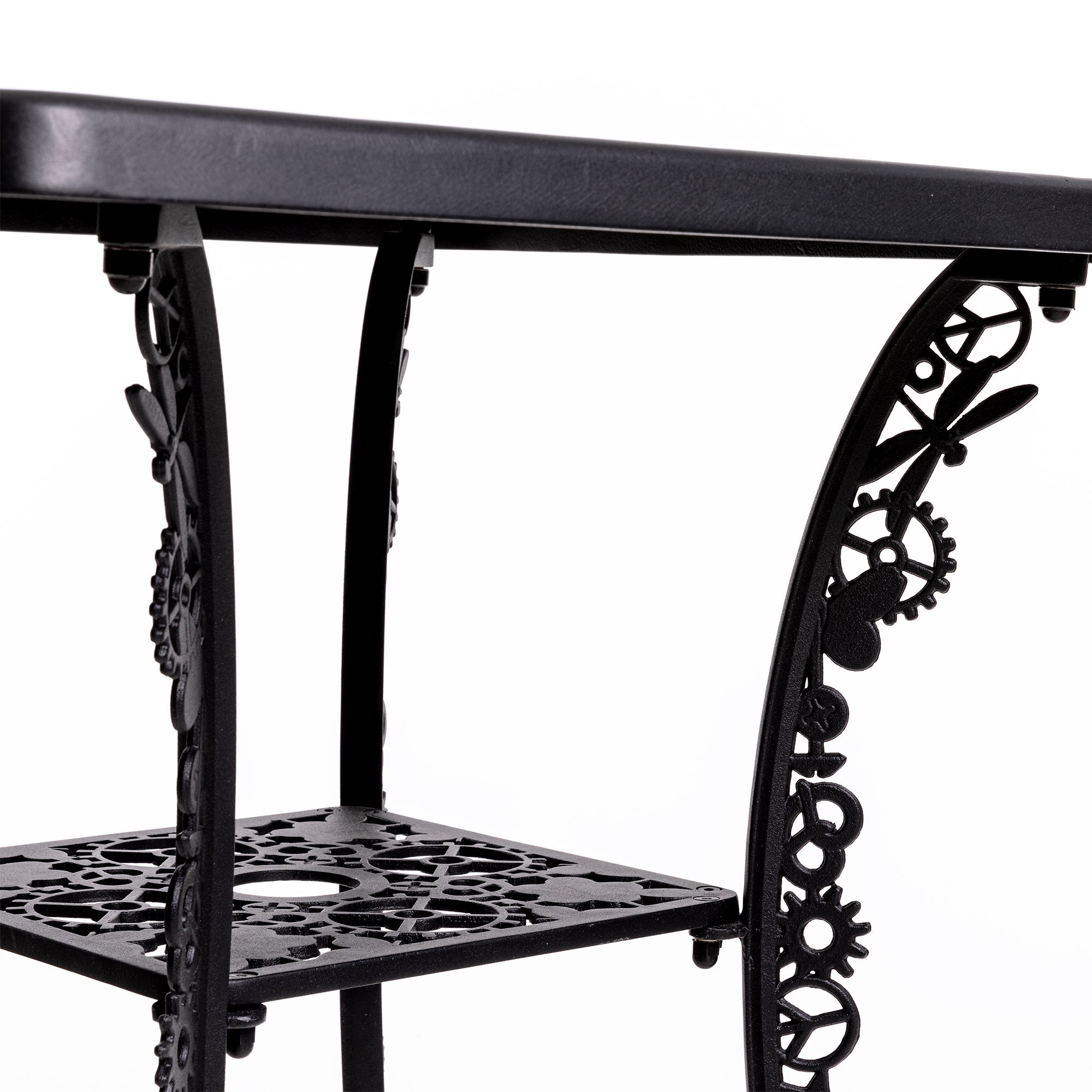 Industry Collection Aluminium Square Table Black detail image - Resin Society