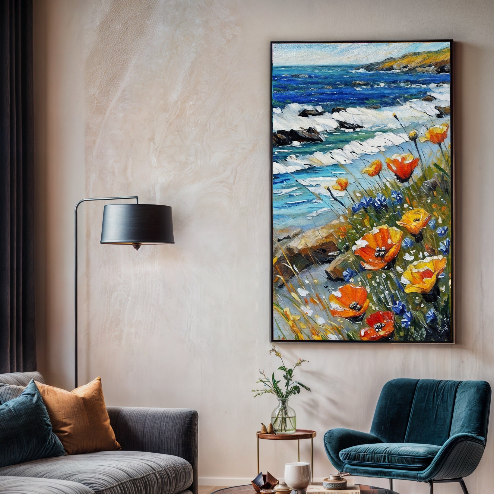 Canvas Print: "Coastal Blooms" by Tailored Canvases - product image 2 for Resin Society