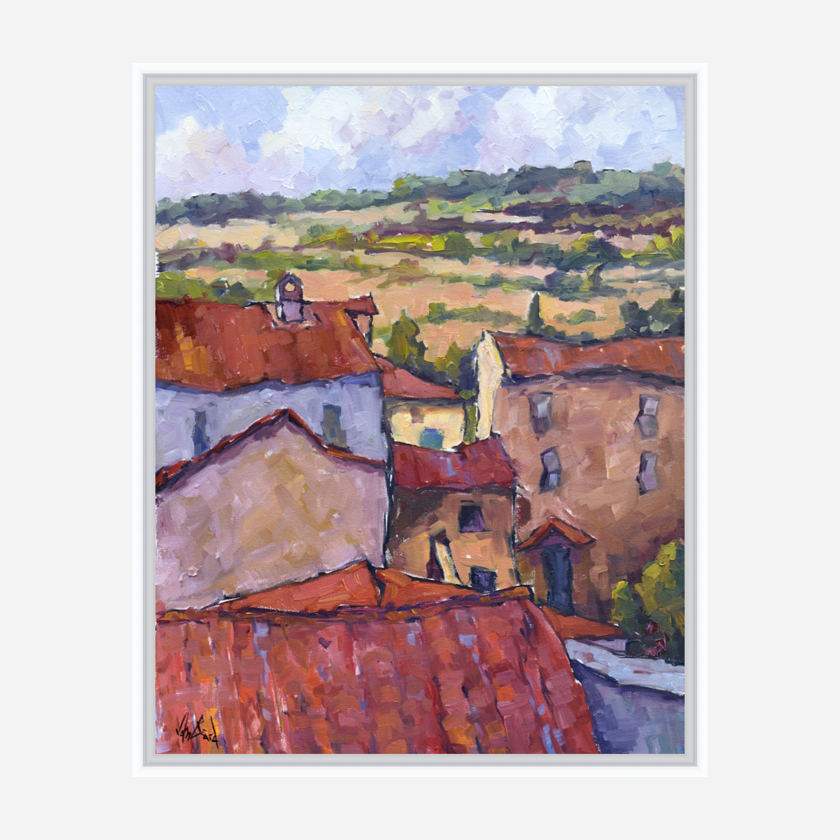 Cortona Vista Artist Enhanced Canvas Print by John Beard Collection - product image 6 for Resin Society