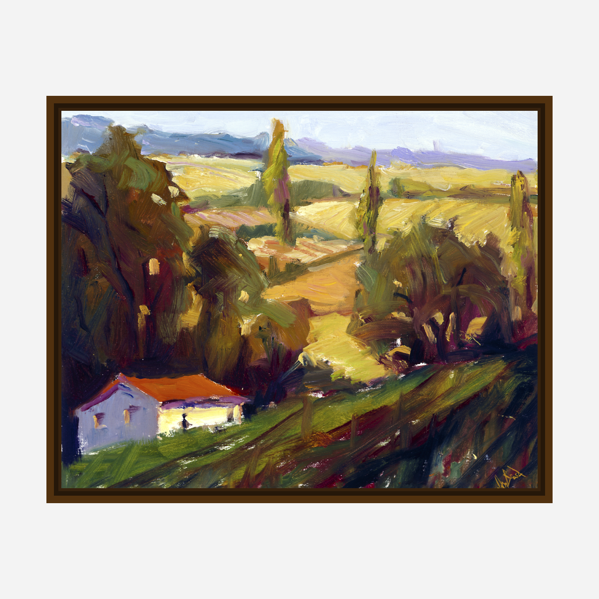 Country Cottage Artist Enhanced Canvas Print