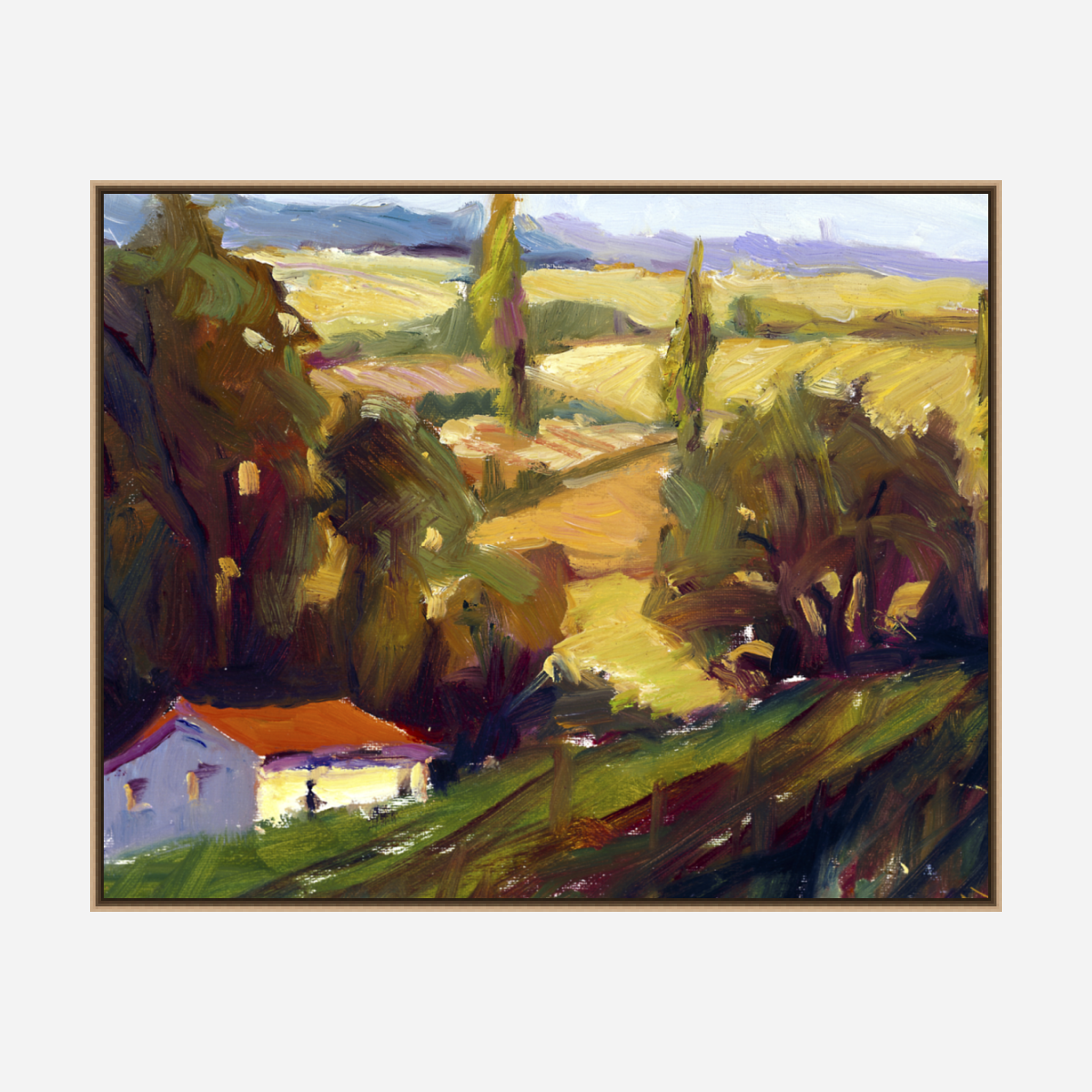 Country Cottage Artist Enhanced Canvas Print