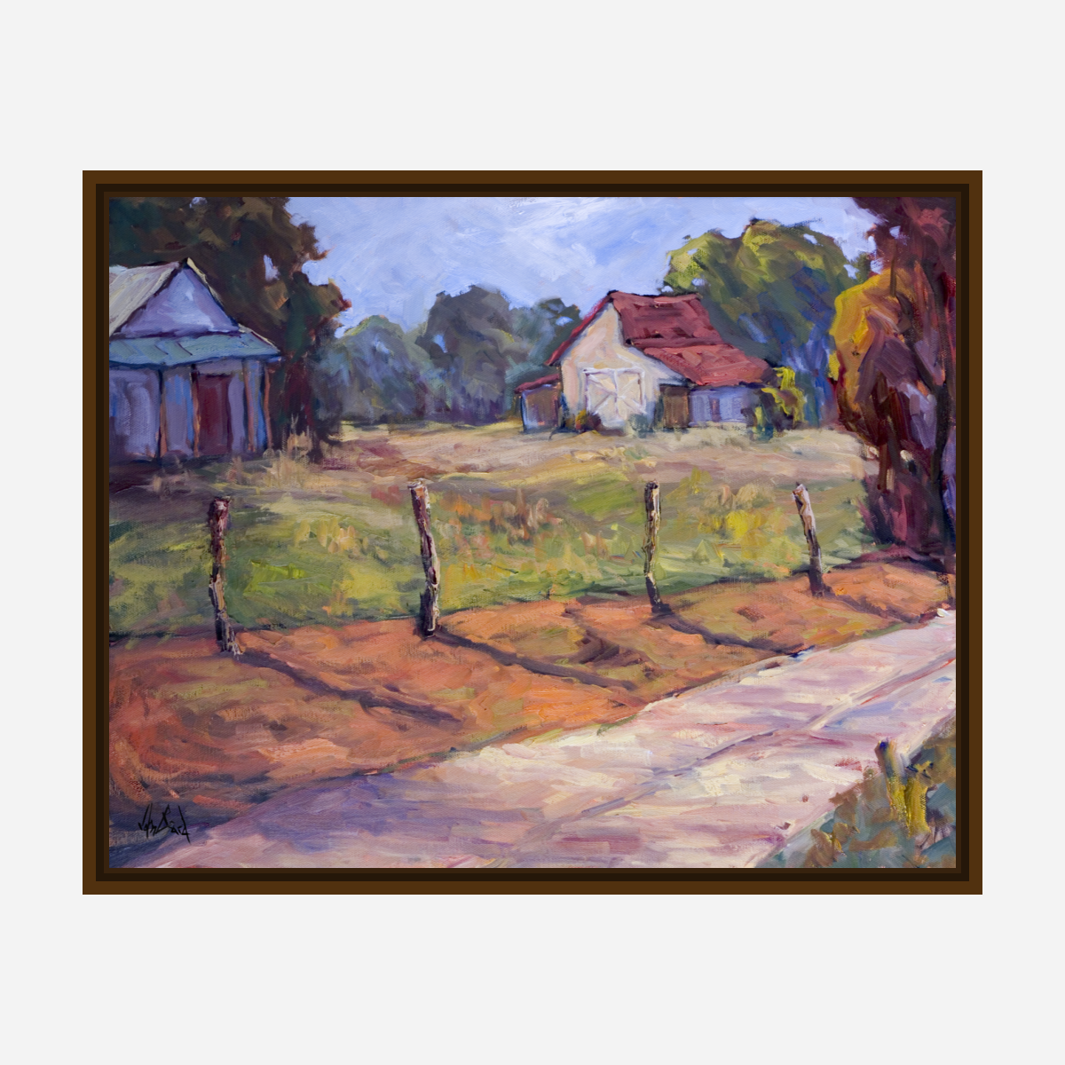 Country Lane Artist Enhanced Canvas Print by John Beard Collection - product image 7 for Resin Society