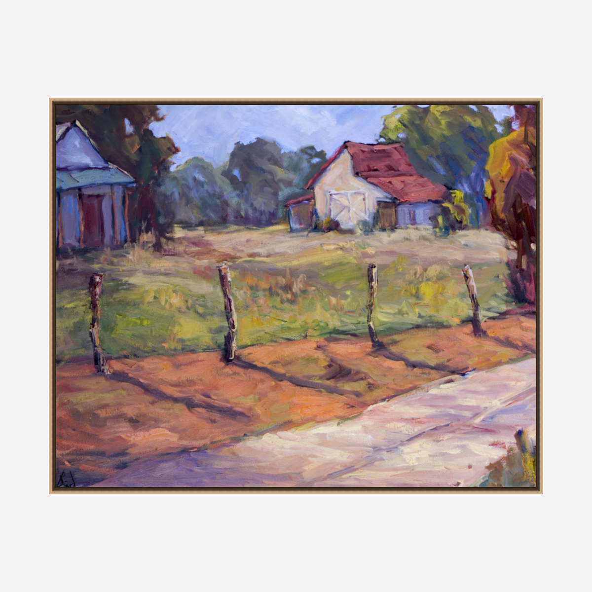 Country Lane Artist Enhanced Canvas Print by John Beard Collection - product image 8 for Resin Society