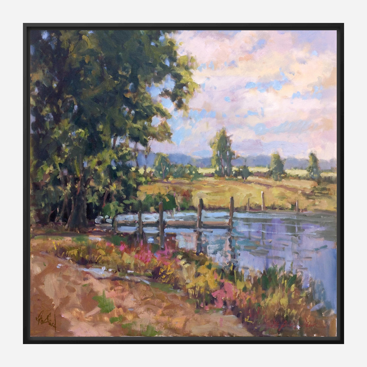 Country Pond Artist Canvas Enhanced Print by John Beard Collection - product image 5 for Resin Society