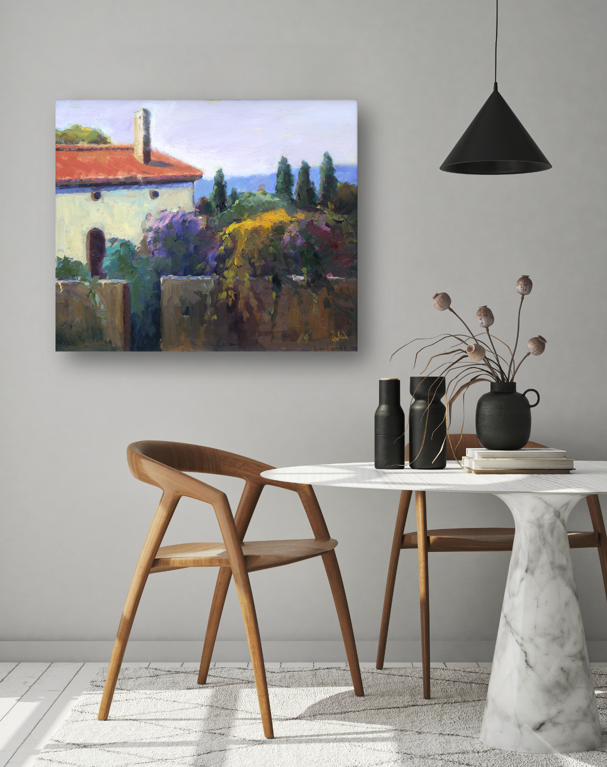 Country Serenity Artist Enhanced Canvas Print