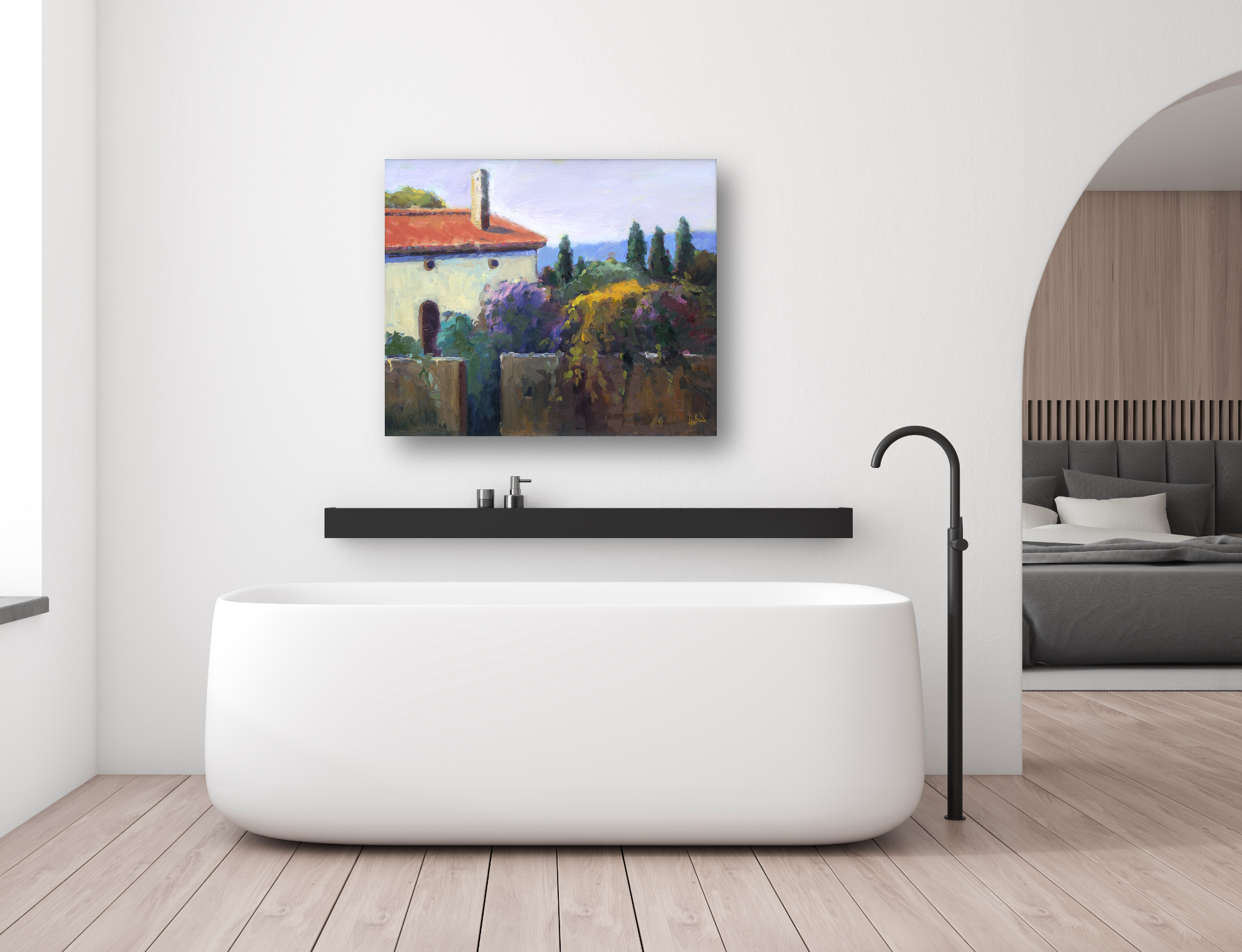 Country Serenity Artist Enhanced Canvas Print
