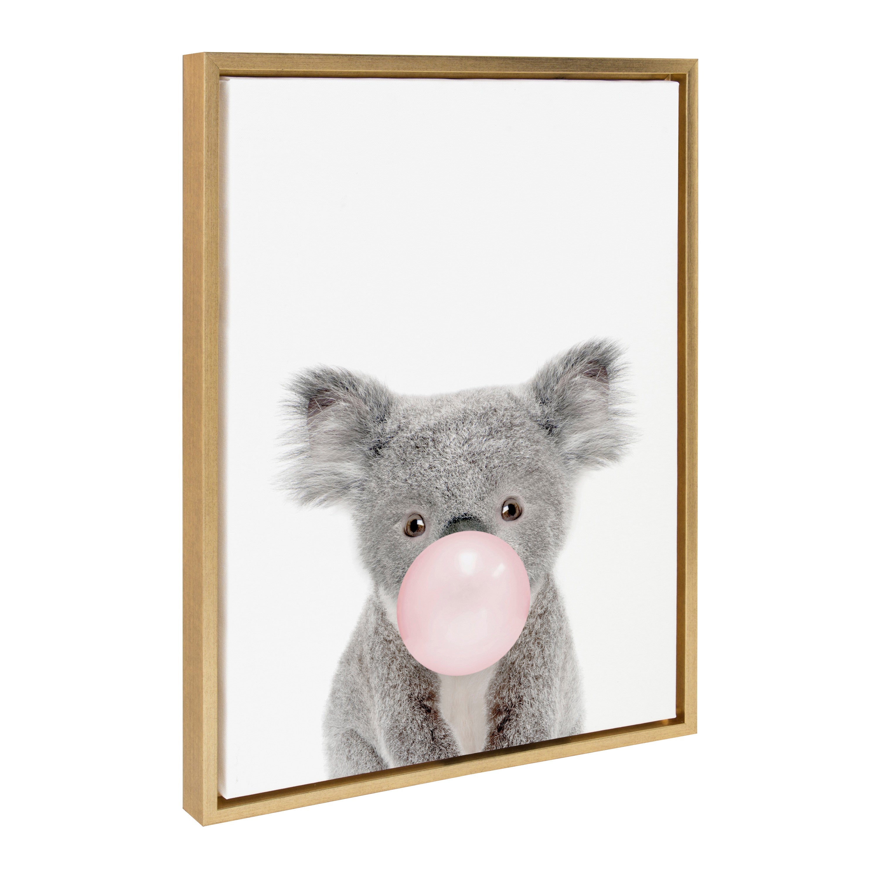 Sylvie Bubble Gum Koala Framed Canvas by Amy Peterson Art Studio by kateandlaurel - product image 19 for Resin Society