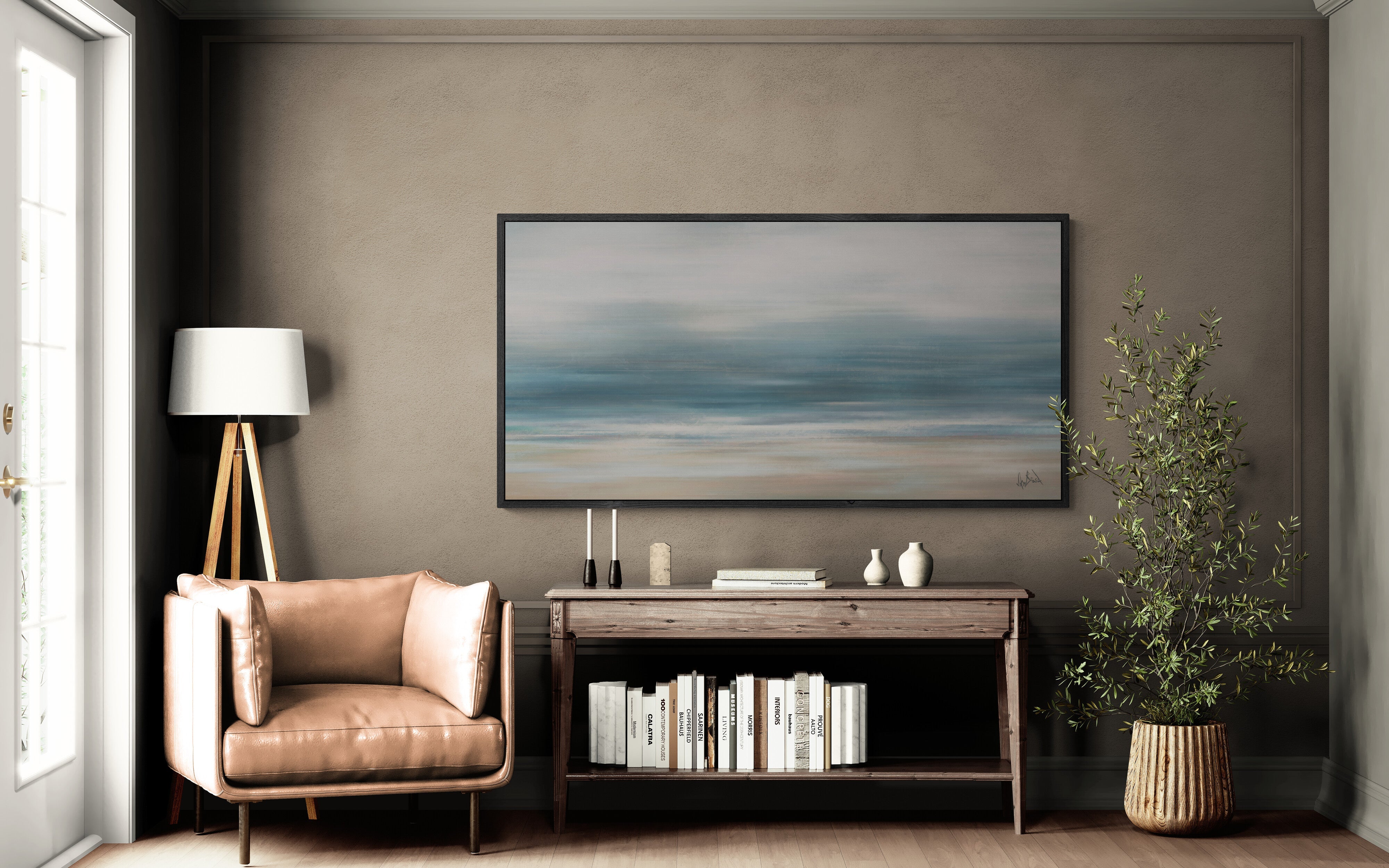 Tranquil Shore Artist Enhanced Canvas Print by John Beard Collection - product image 3 for Resin Society