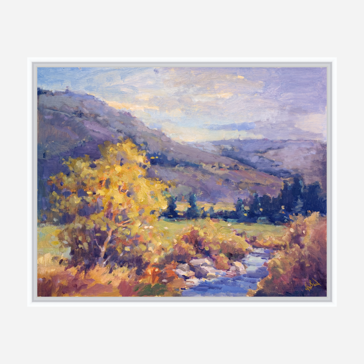 Creek in the Valley Artist Enhanced Canvas Print by John Beard Collection - product image 6 for Resin Society
