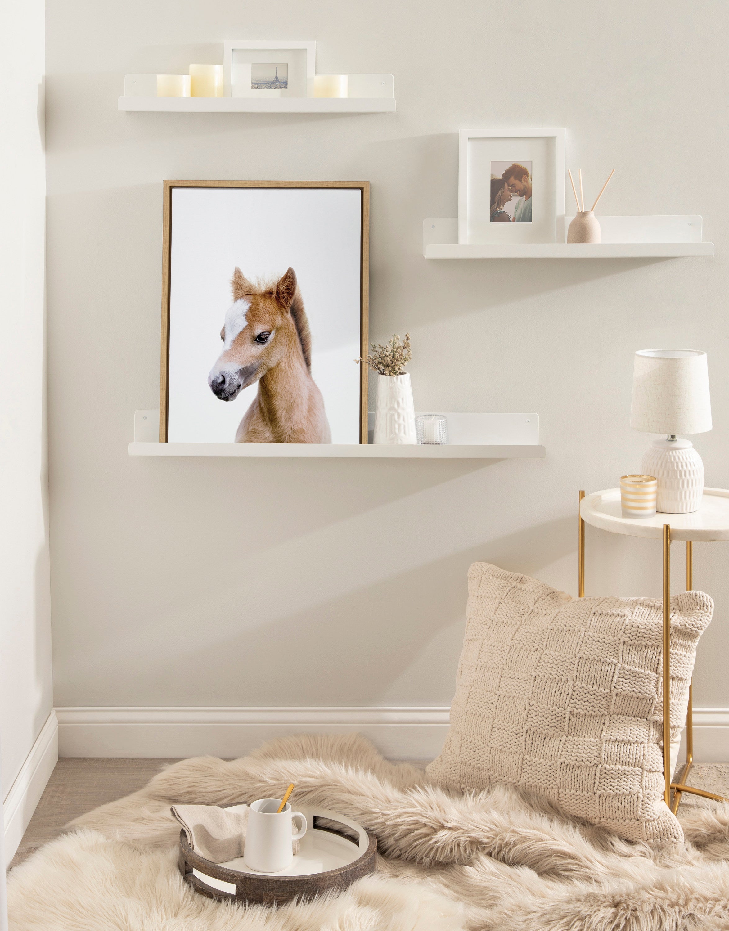 Sylvie Animal Studio Baby Horse Framed Canvas by Amy Peterson Art Studio