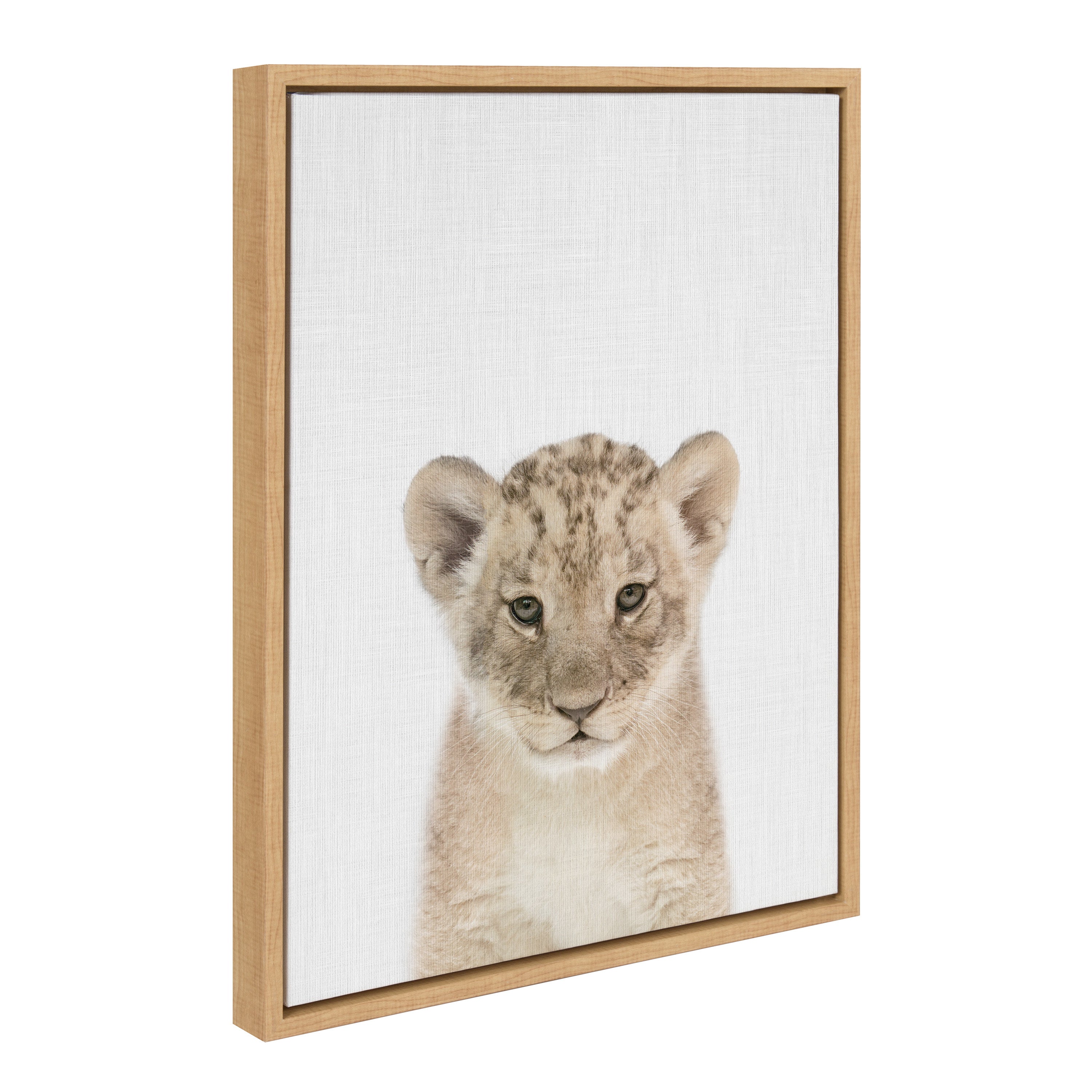 Sylvie Baby Lion Color Framed Canvas by kateandlaurel - product image 7 for Resin Society