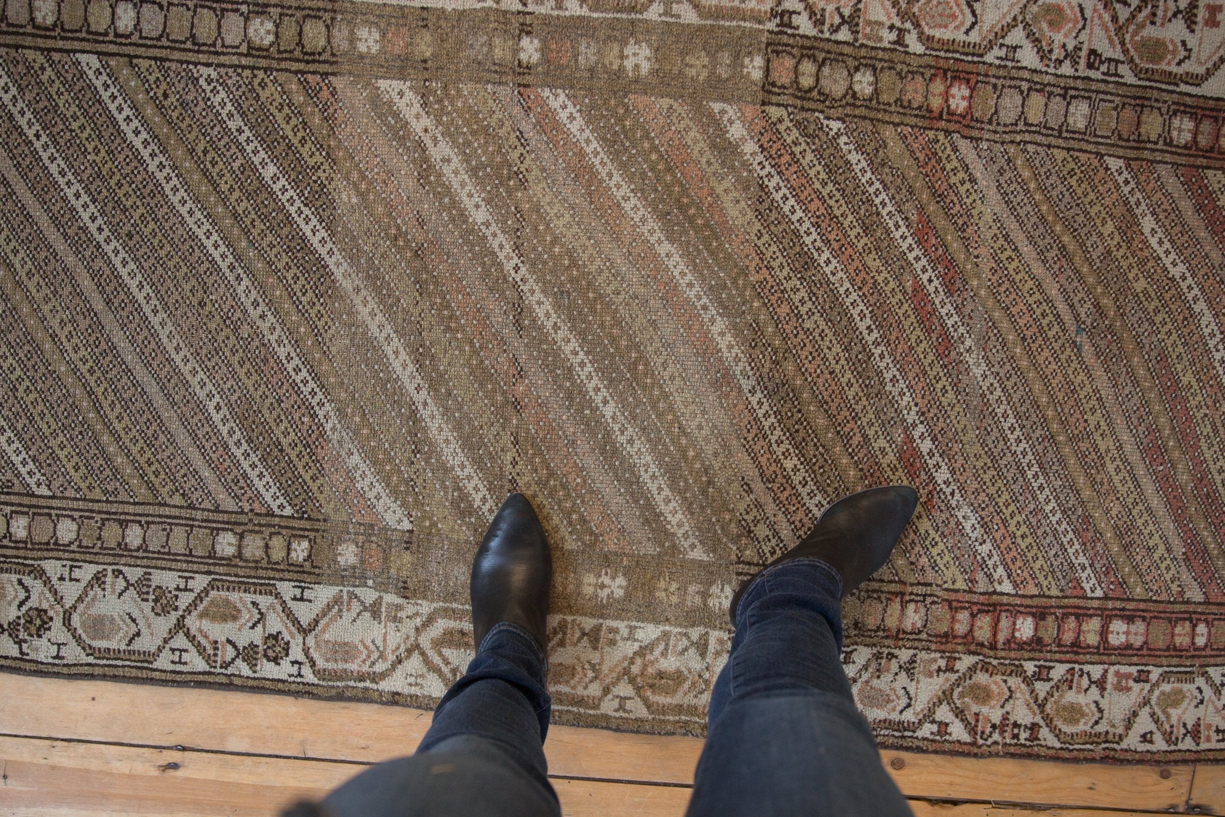 3x8.5 Vintage Distressed Hamadan Rug Runner by Old New House® - product image 2 for Resin Society