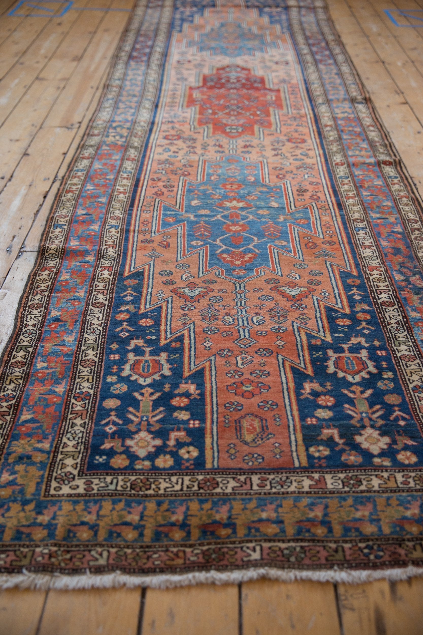 3.5x12.5 Vintage Fine Distressed Malayer Rug Runner by Old New House® - product image 4 for Resin Society