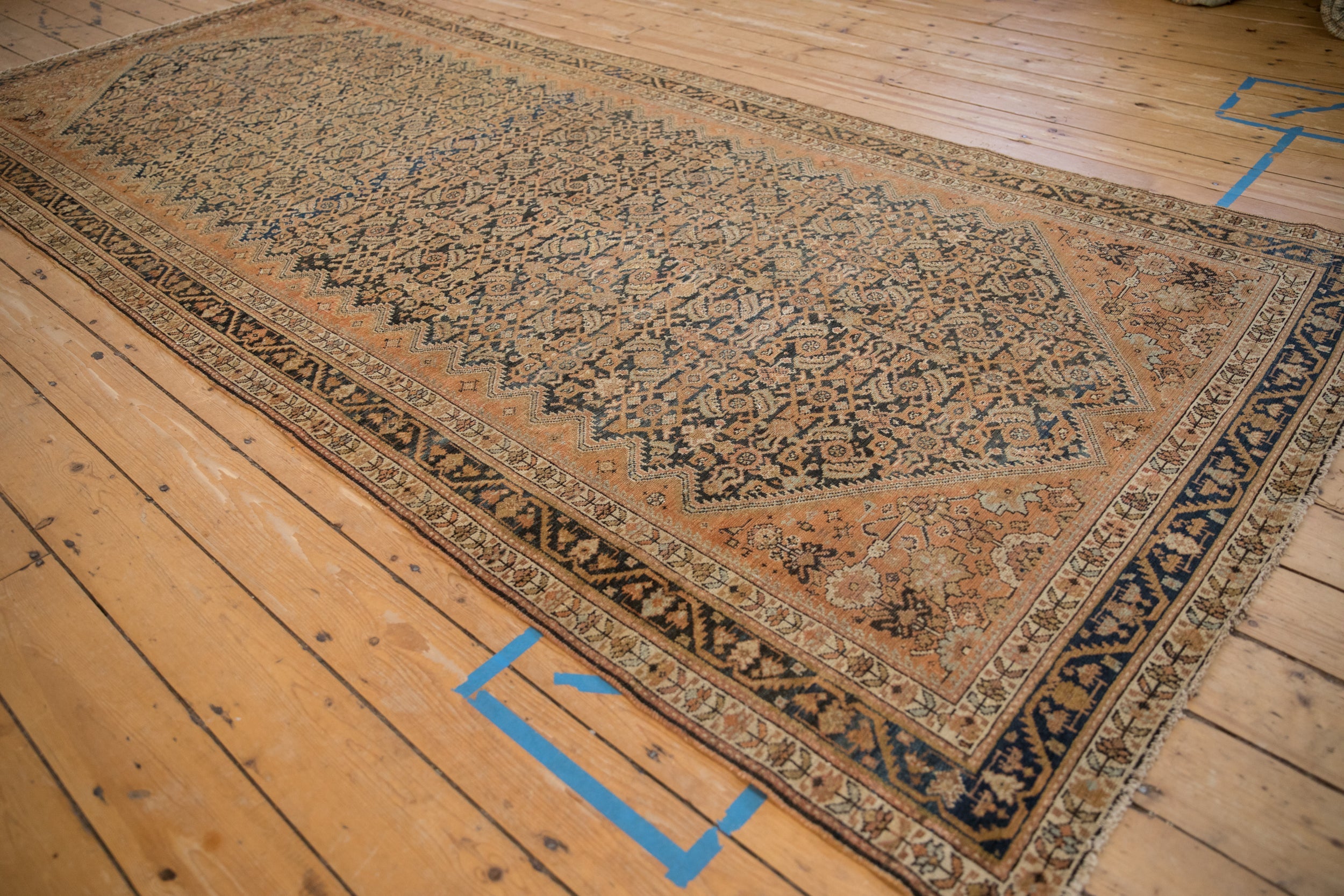5x11.5 Vintage Distressed Malayer Rug Runner by Old New House® - product image 4 for Resin Society