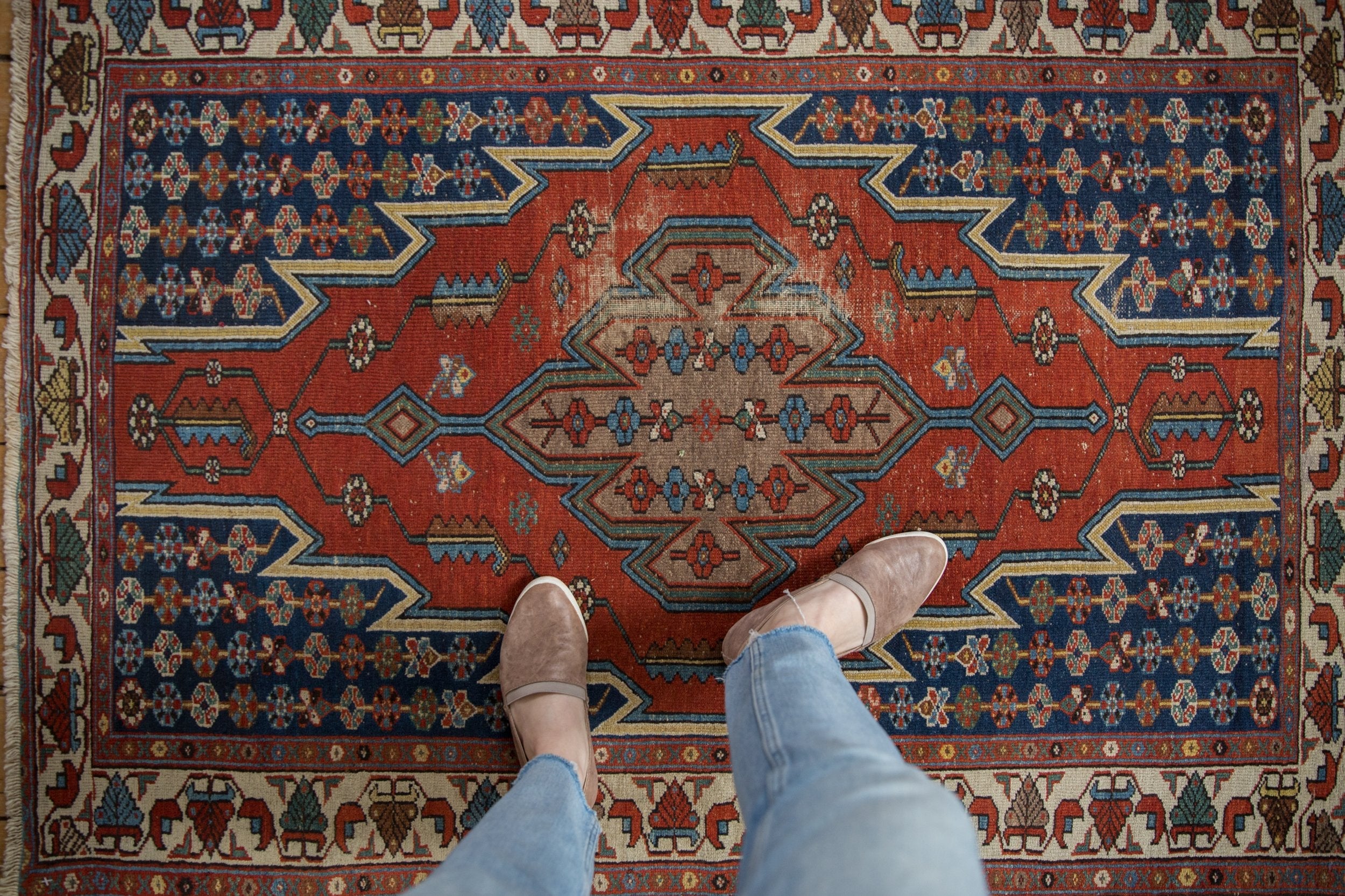 3.5x5 Vintage Fine Hamadan Rug