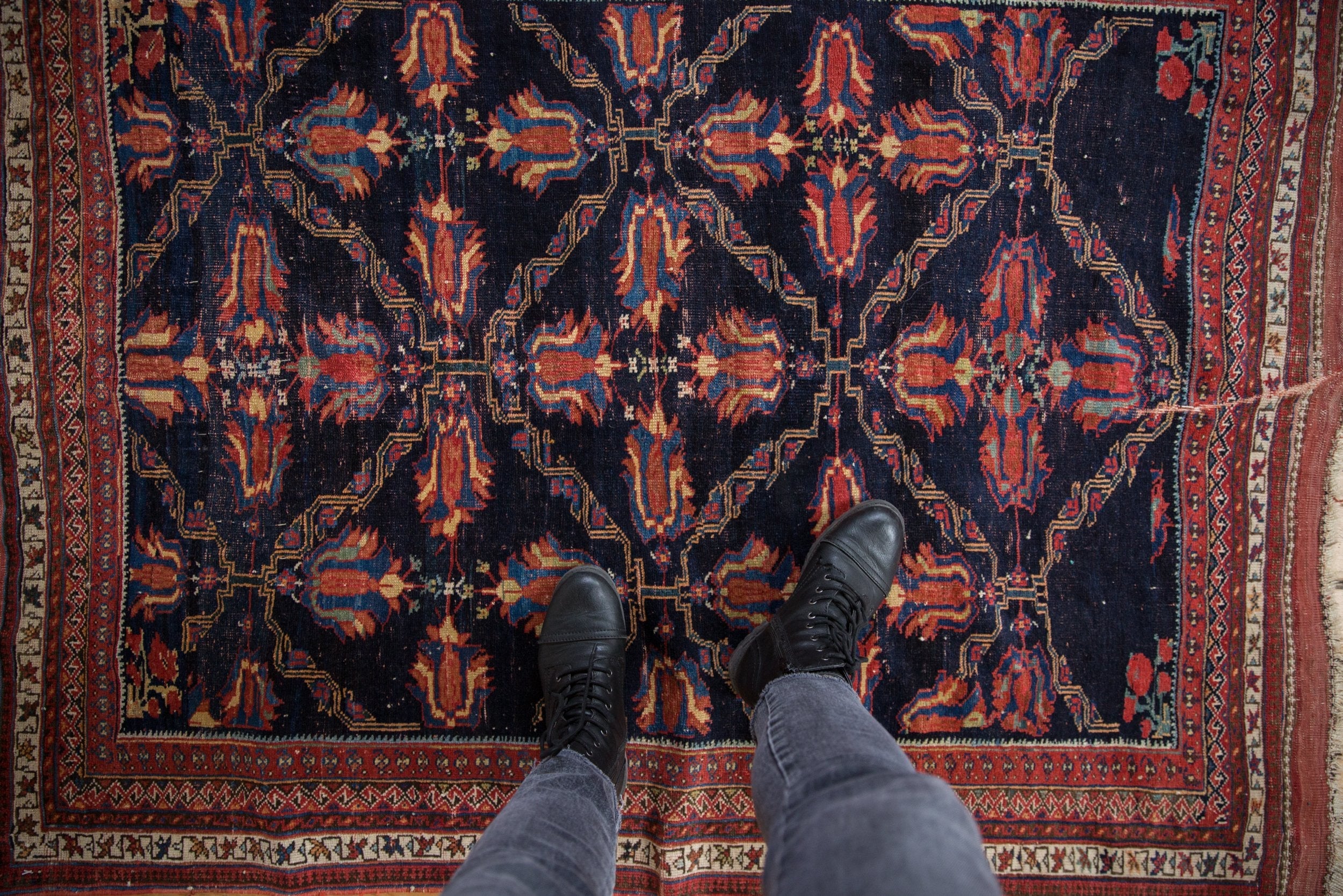 4x5.5 Antique Fine Afshar Rug by Old New House® - product image 2 for Resin Society