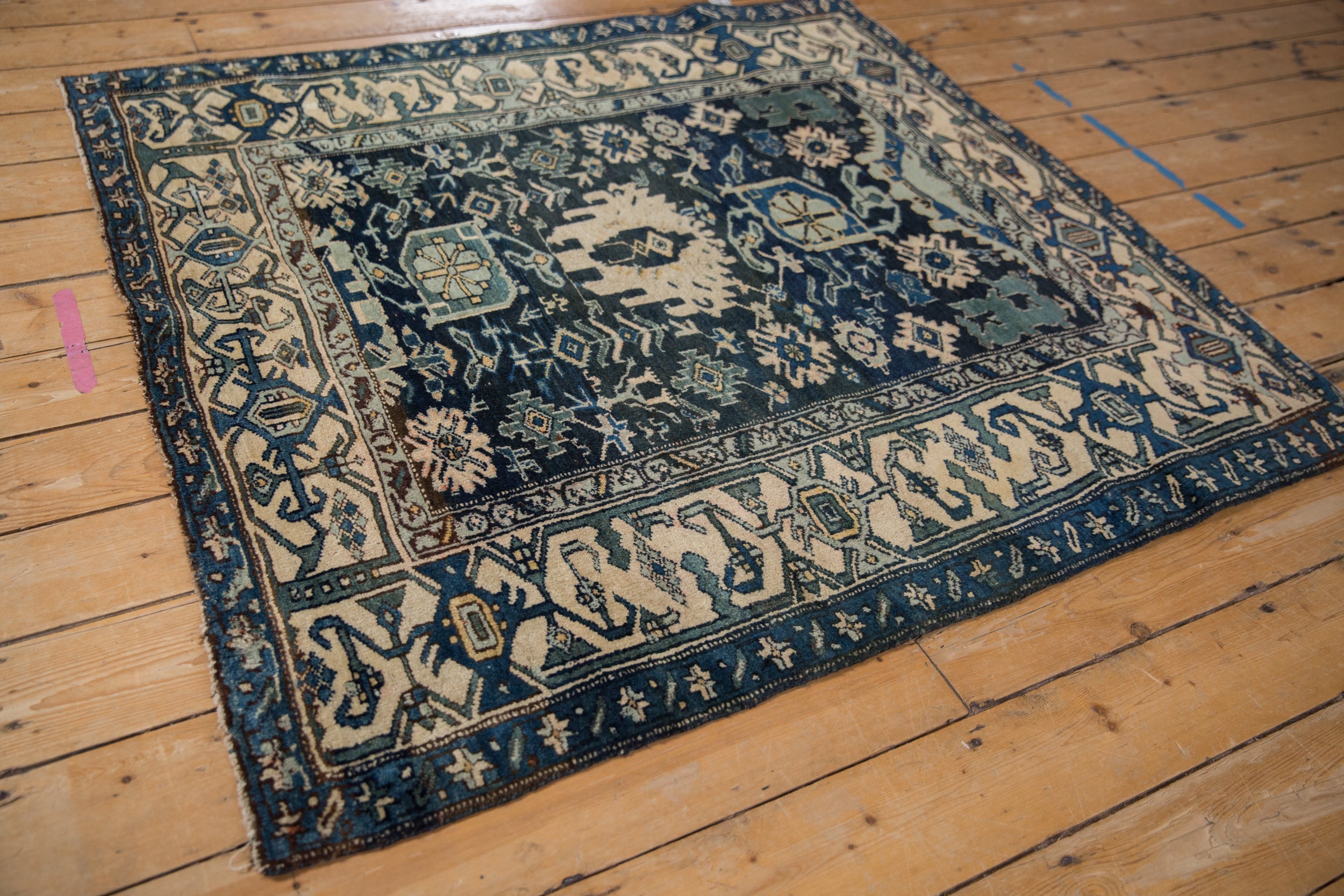 4.5x5 Vintage Bijar Square Rug by Old New House® - product image 5 for Resin Society