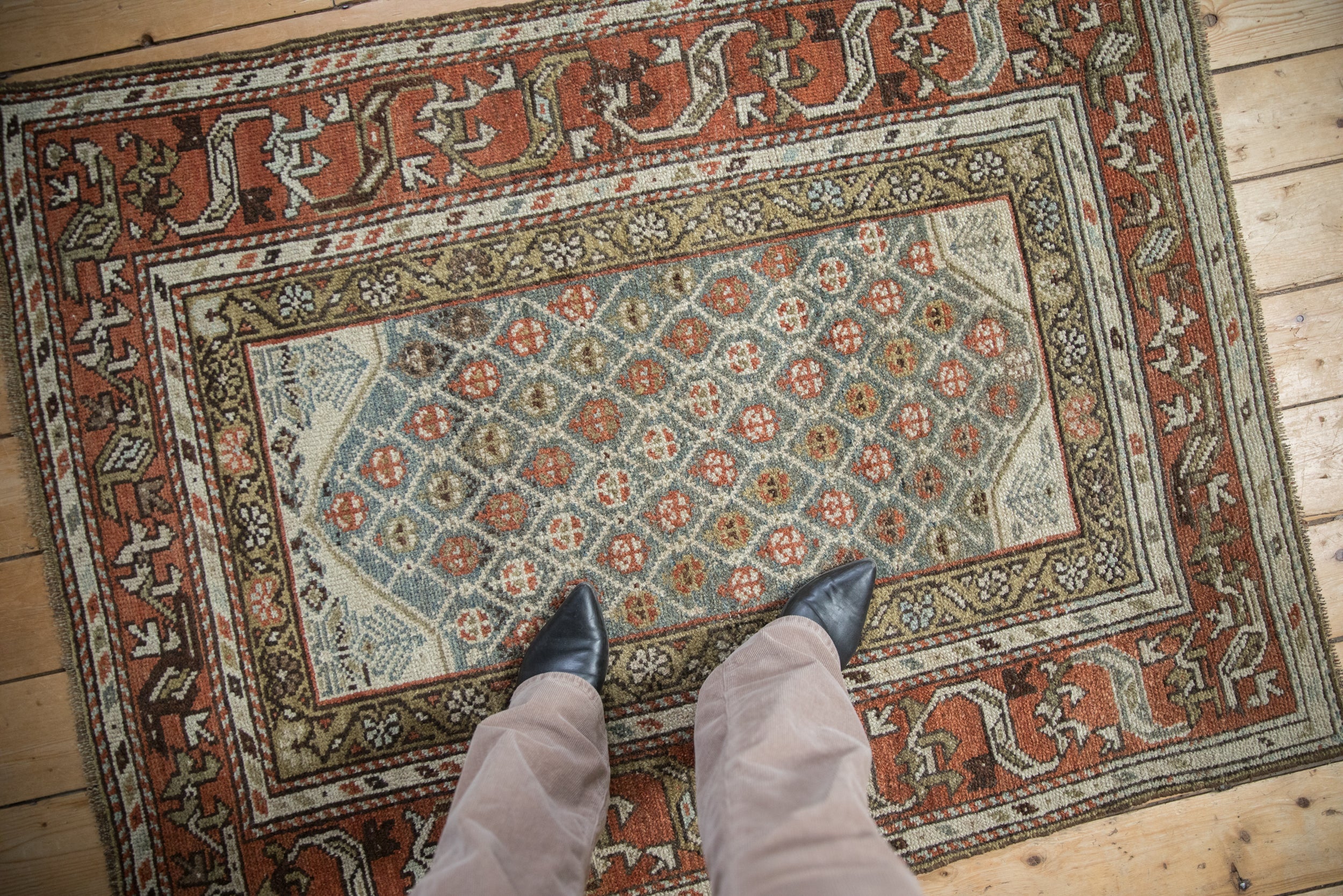 4x5 Vintage Distressed Kurd Square Rug by Old New House® - product image 2 for Resin Society