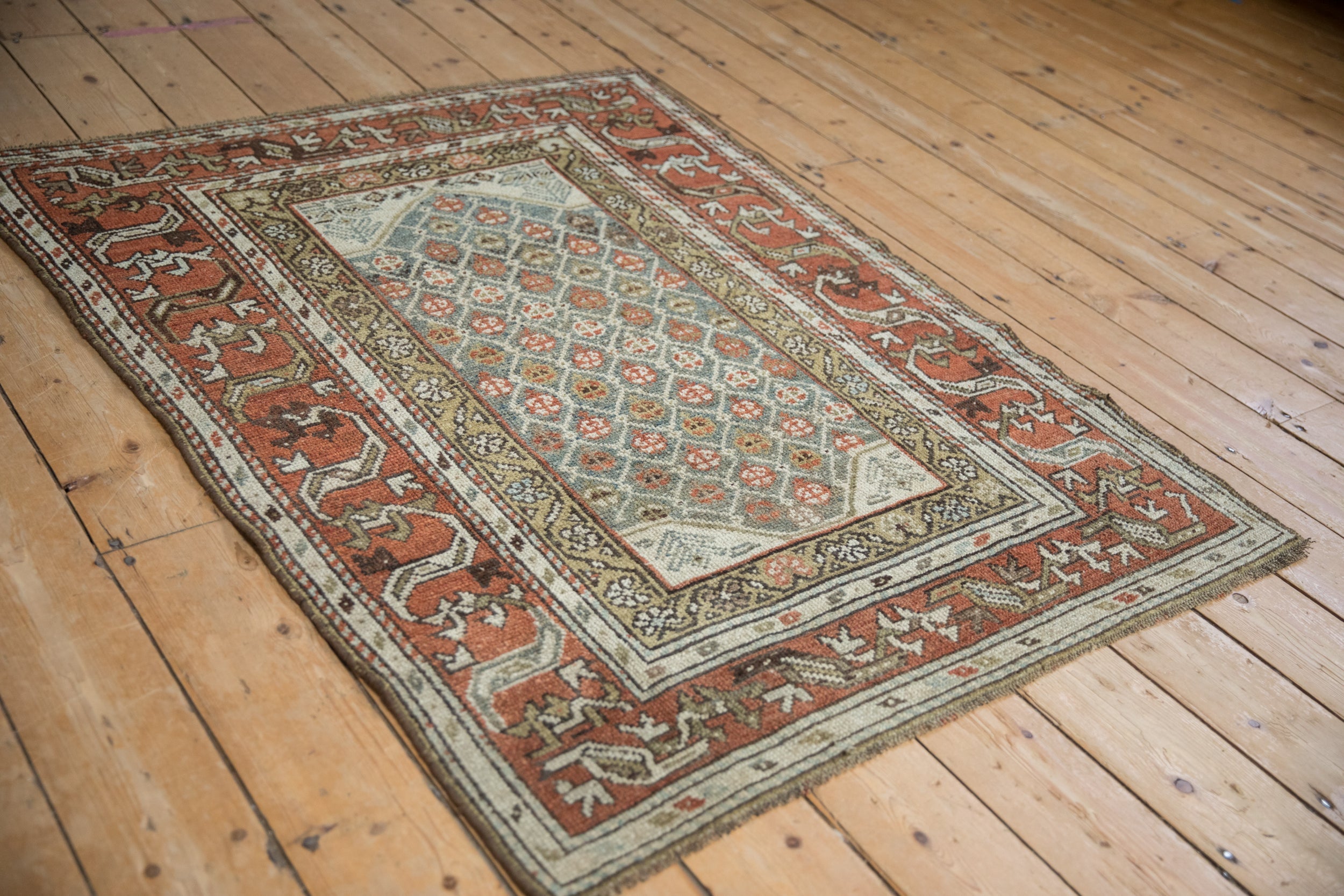 4x5 Vintage Distressed Kurd Square Rug by Old New House® - product image 4 for Resin Society