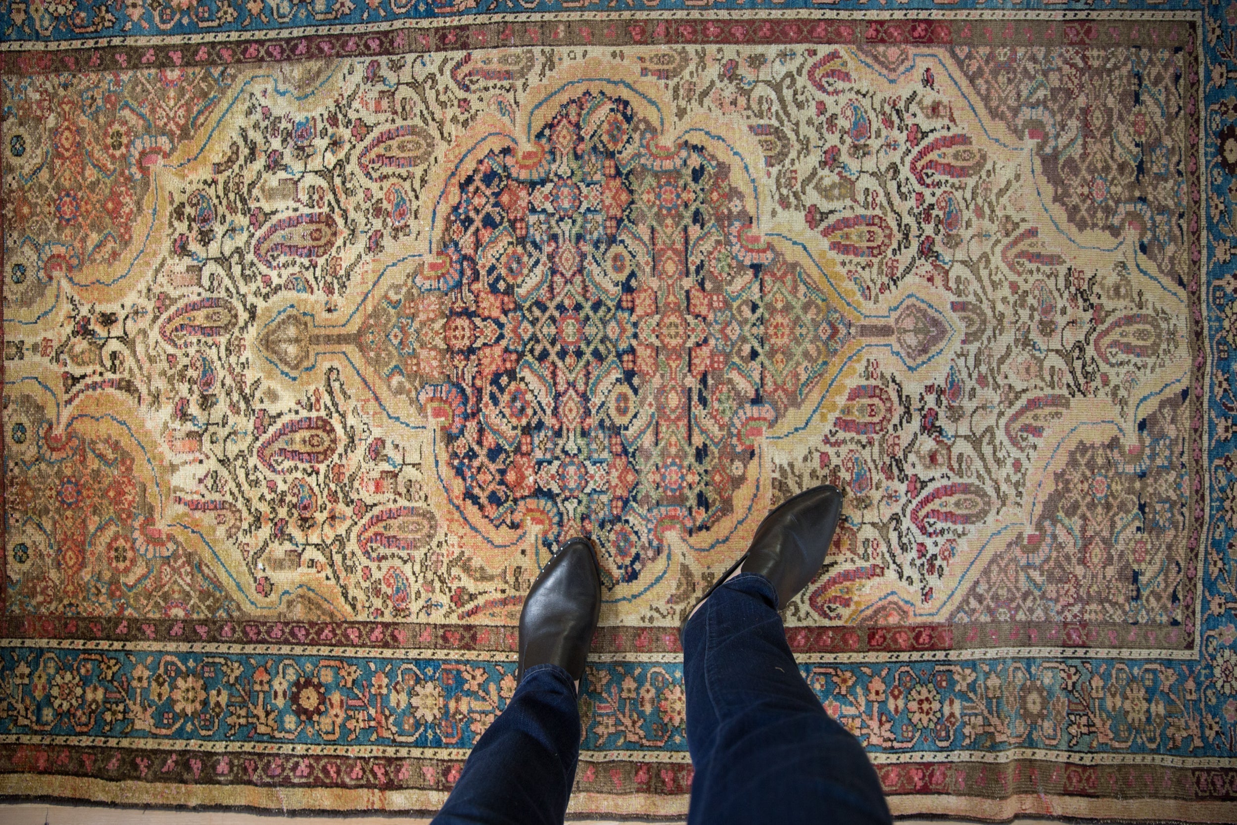 4.5x6.5 Vintage Fine Distressed Malayer Rug by Old New House® - product image 2 for Resin Society