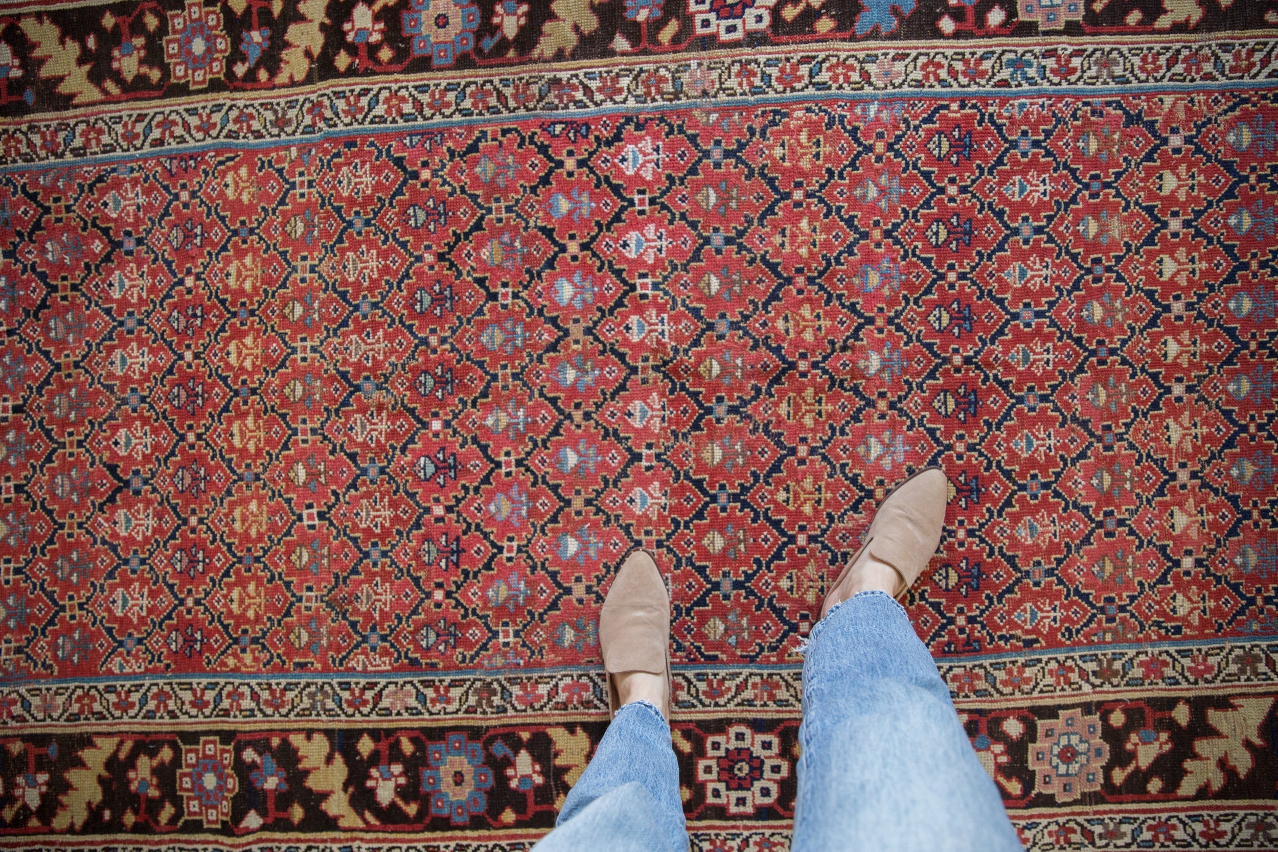 4.5x10.5 Antique Kurdish Rug Runner by Old New House® - product image 2 for Resin Society