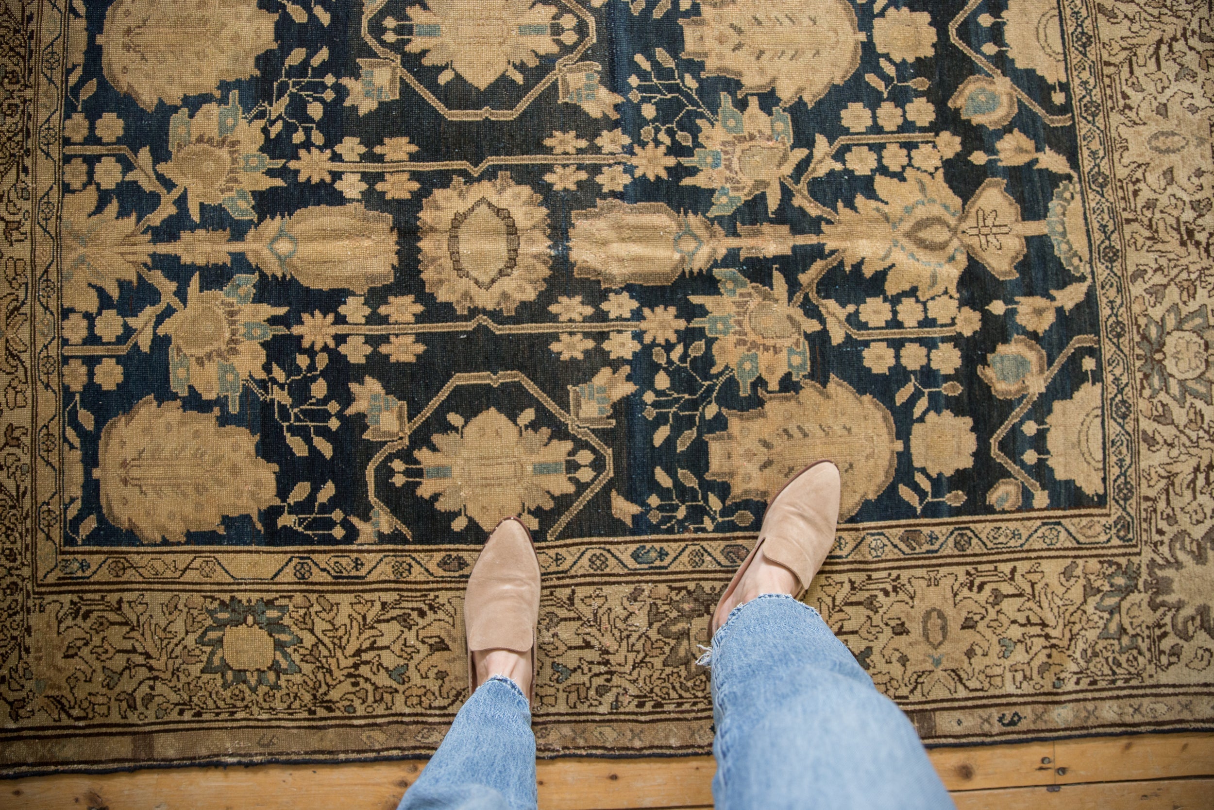 4.5x6.5 Vintage Fine Tea Washed Malayer Rug by Old New House® - product image 2 for Resin Society