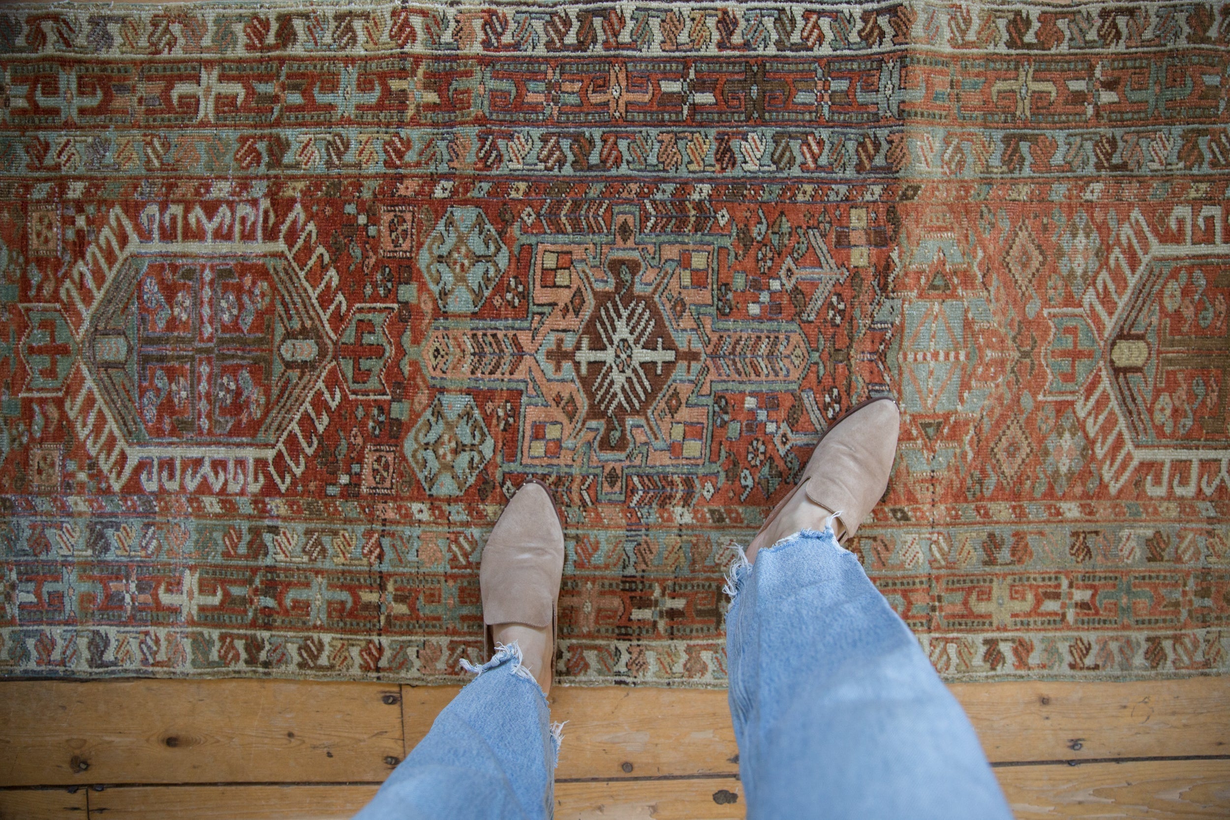 RESERVED 2.5x14 Vintage Fine Distressed Karaja Rug Runner