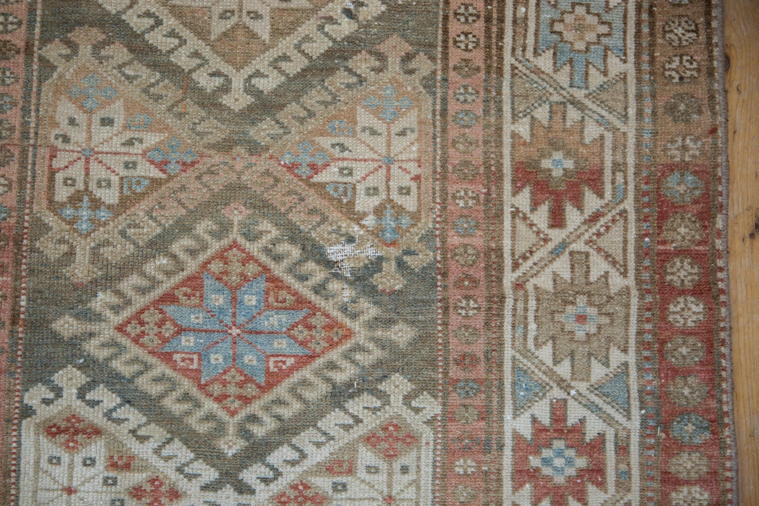 3.5x15.5 Vintage Distressed Hamadan Rug Runner by Old New House® - product image 3 for Resin Society