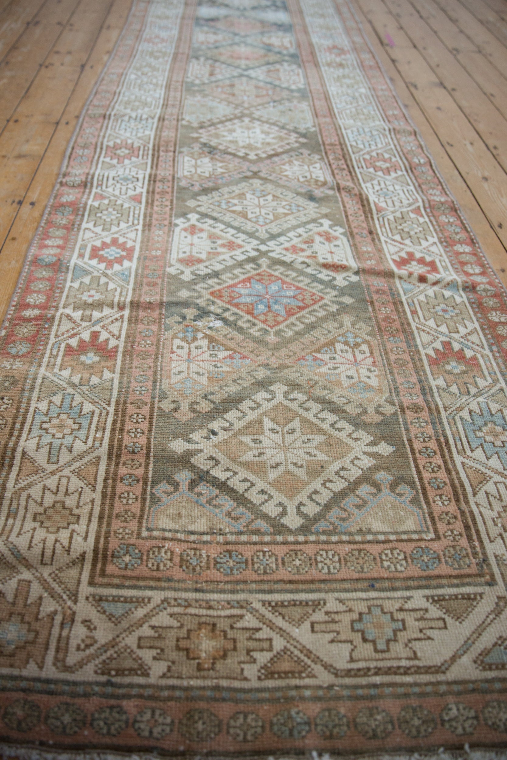 3.5x15.5 Vintage Distressed Hamadan Rug Runner by Old New House® - product image 4 for Resin Society