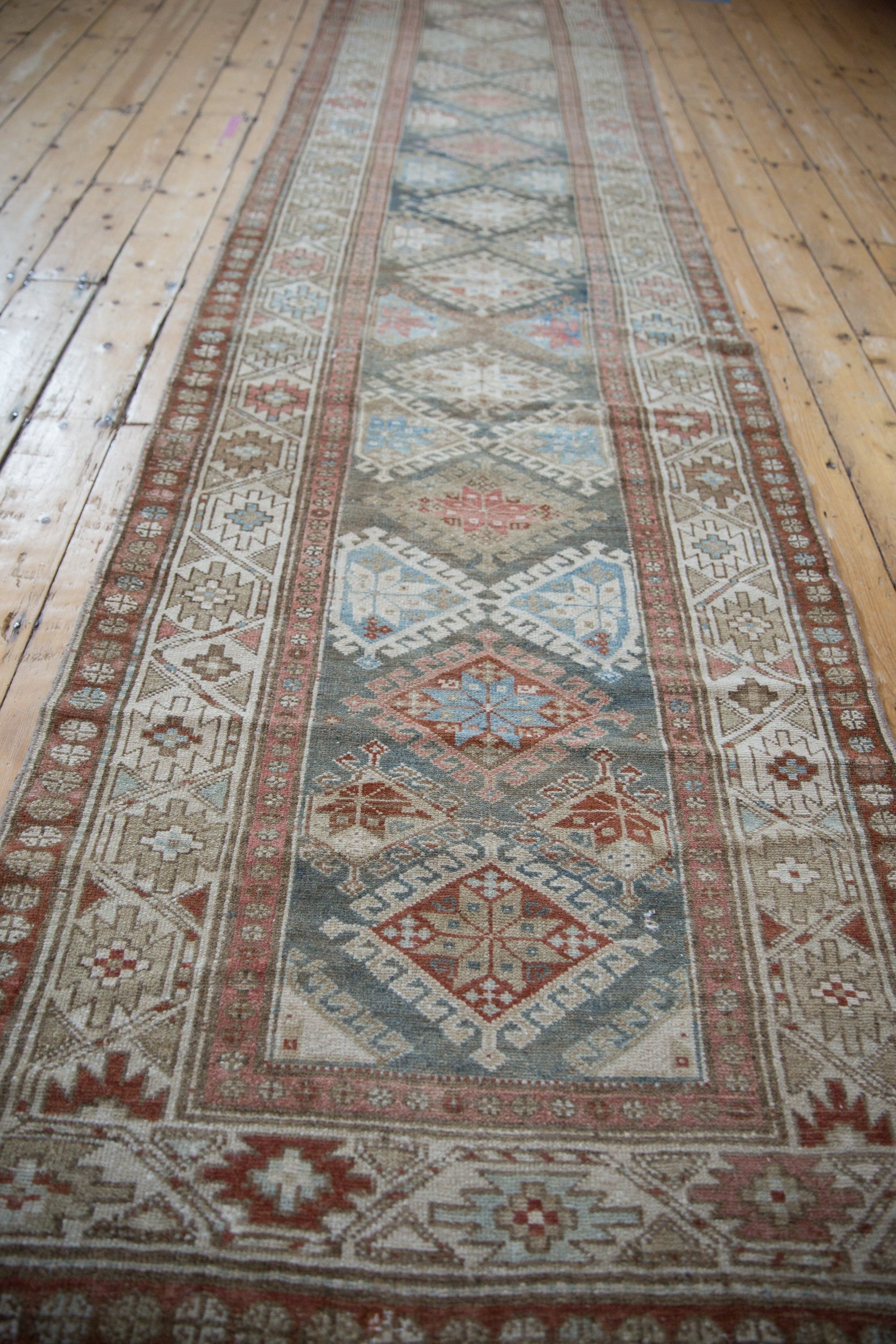 3.5x15.5 Vintage Distressed Hamadan Rug Runner by Old New House® - product image 6 for Resin Society