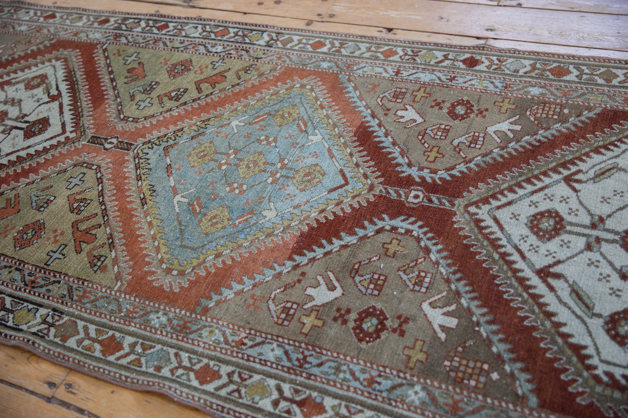 3.5x13 Vintage Distressed Malayer Rug Runner by Old New House® - product image 7 for Resin Society