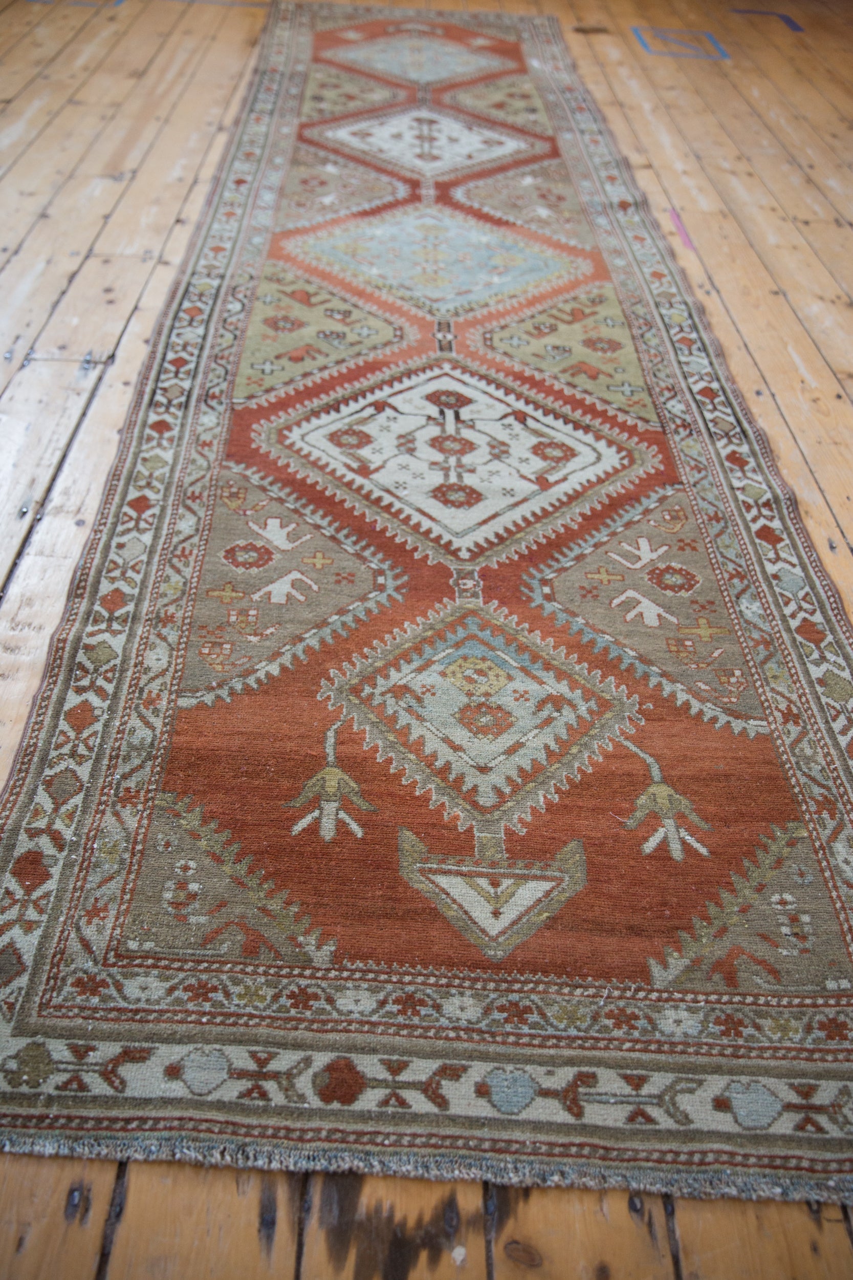 3.5x13 Vintage Distressed Malayer Rug Runner by Old New House® - product image 8 for Resin Society