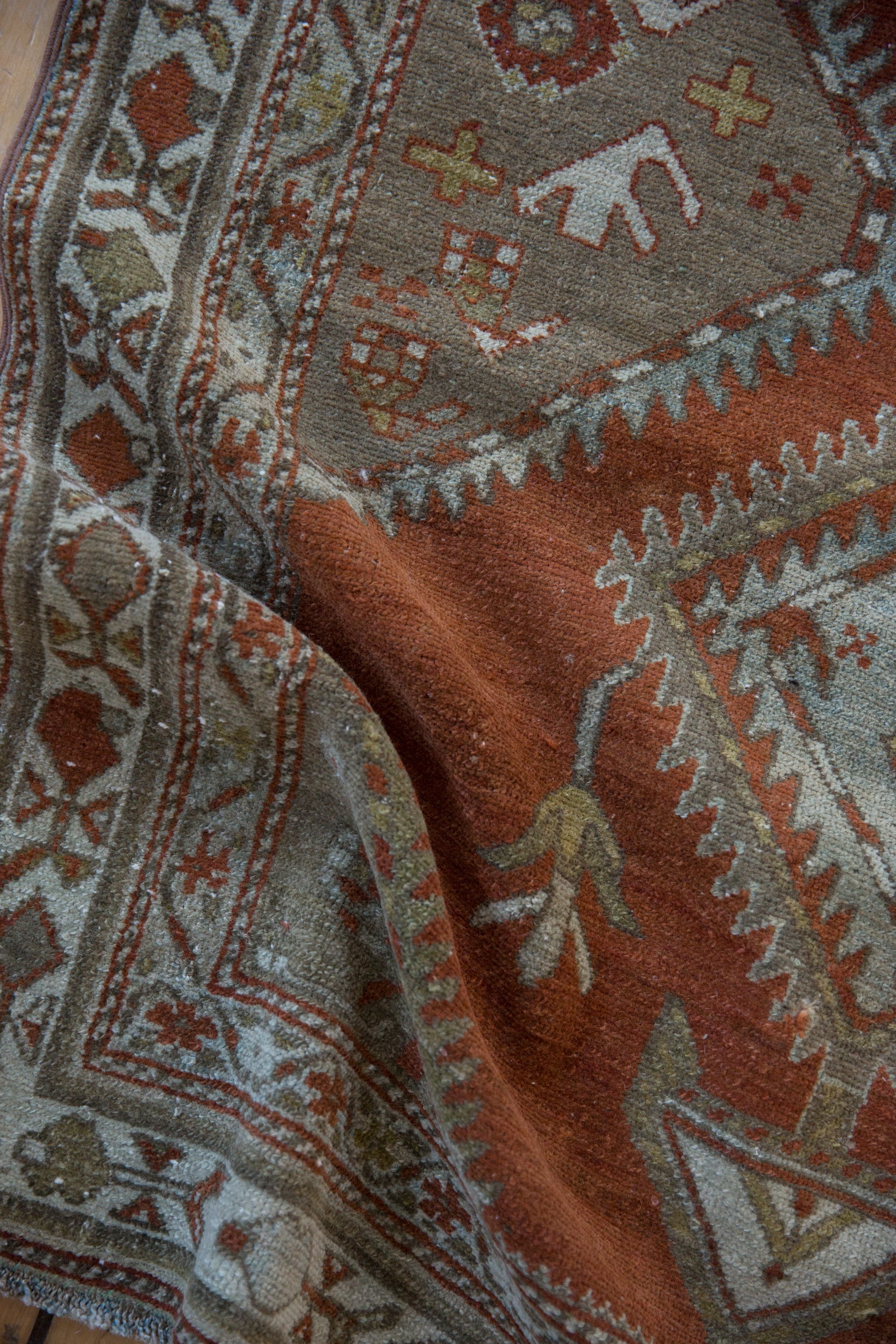 3.5x13 Vintage Distressed Malayer Rug Runner by Old New House® - product image 10 for Resin Society