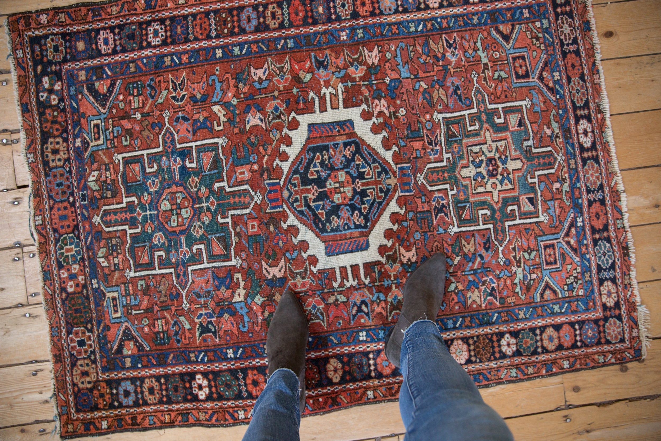 3.5x4.5 Vintage Karaja Square Rug by Old New House® - product image 2 for Resin Society